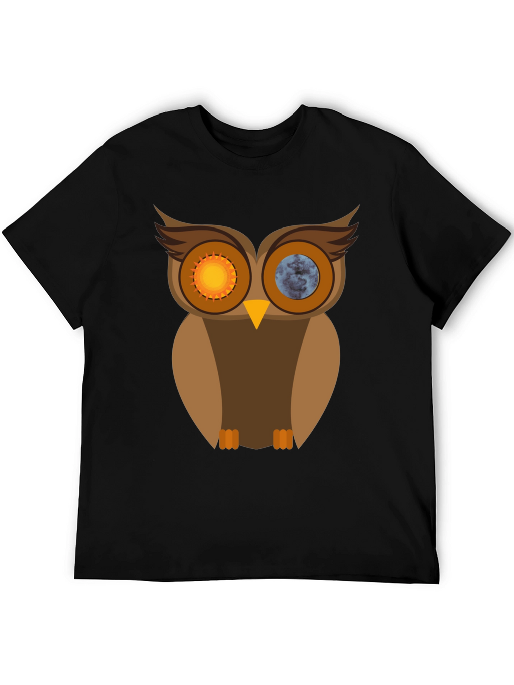 Sun & Moon Owl Graphic T-Shirt