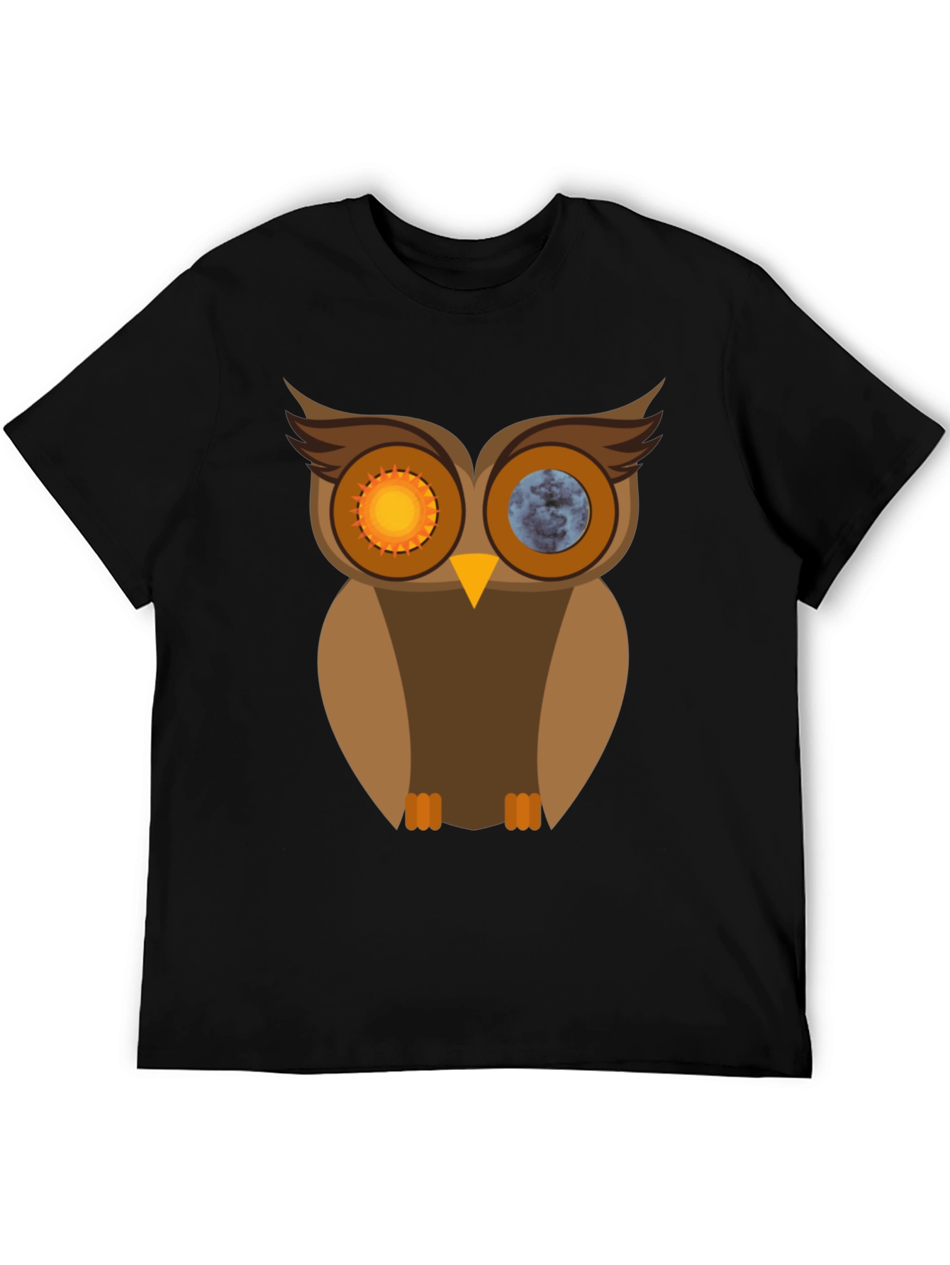Sun & Moon Owl Graphic T-Shirt