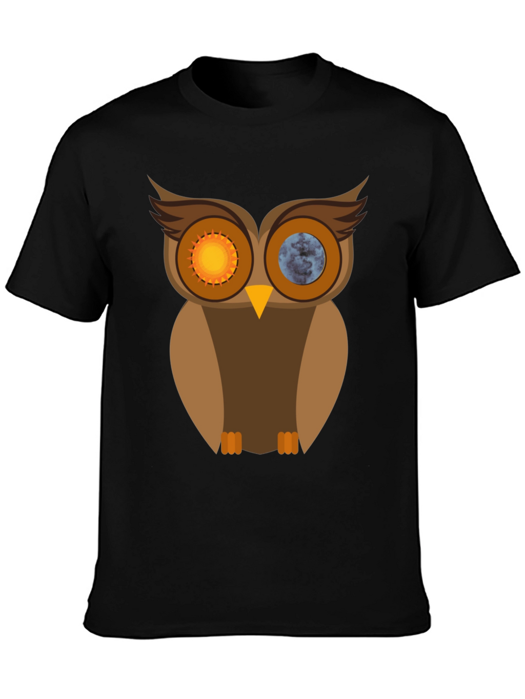 Sun & Moon Owl Graphic T-Shirt