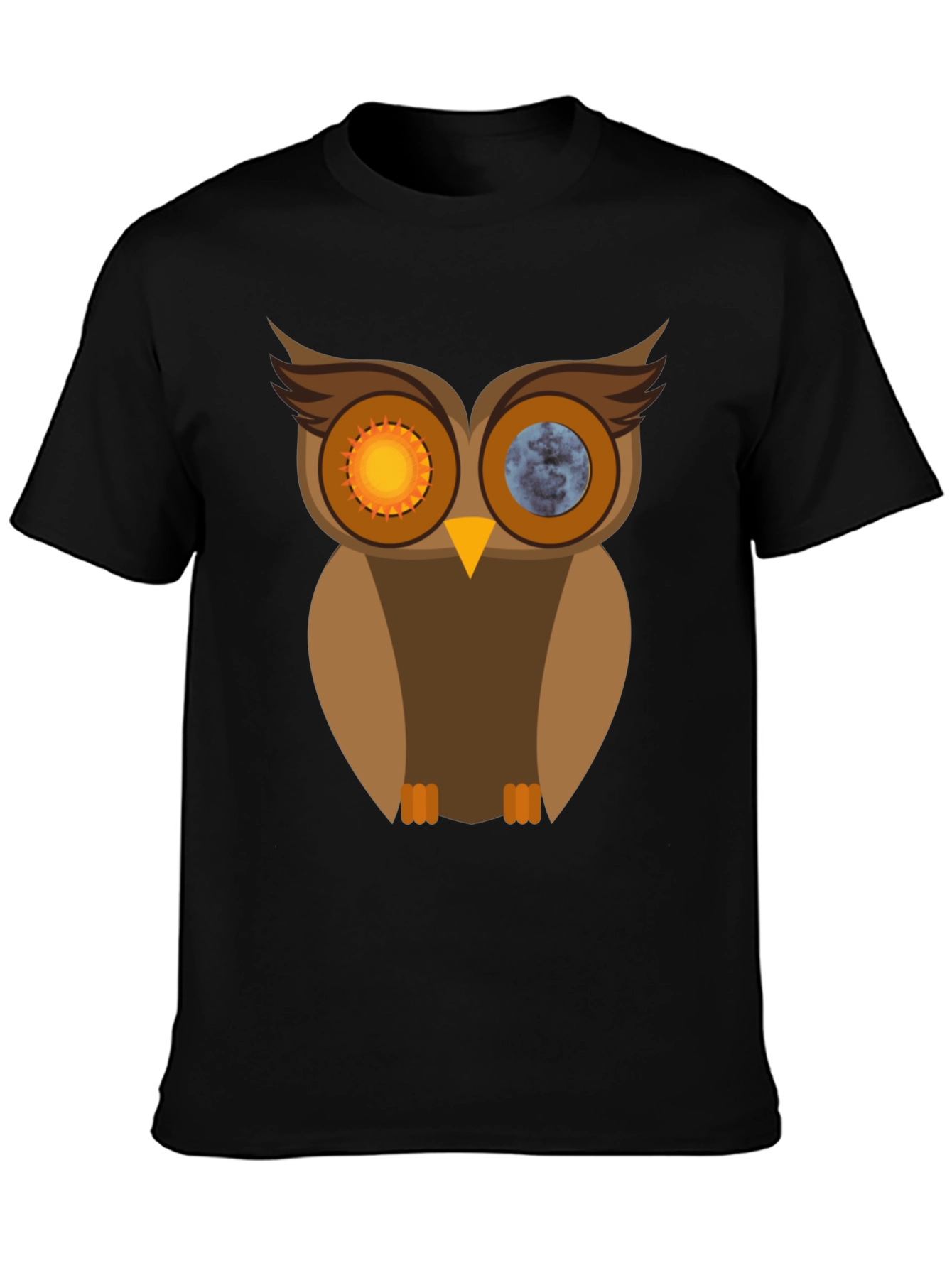 Sun & Moon Owl Graphic T-Shirt