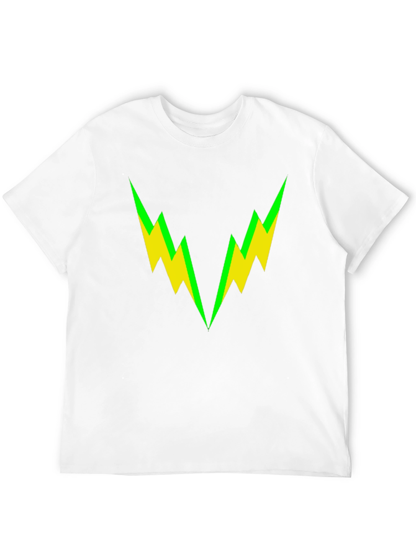 Bold Lightning Bolt Graphic Tee - Black