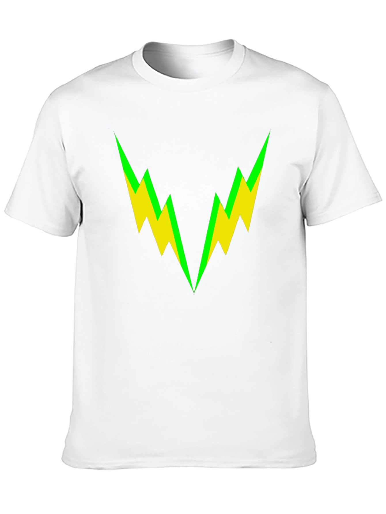 Bold Lightning Bolt Graphic Tee - Black