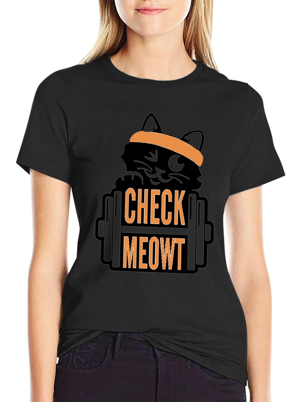 Check Meowt T-Shirt - Gym Cat Workout Tee