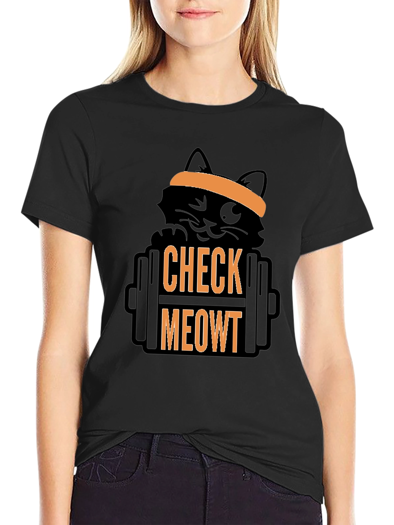 Check Meowt T-Shirt - Gym Cat Workout Tee