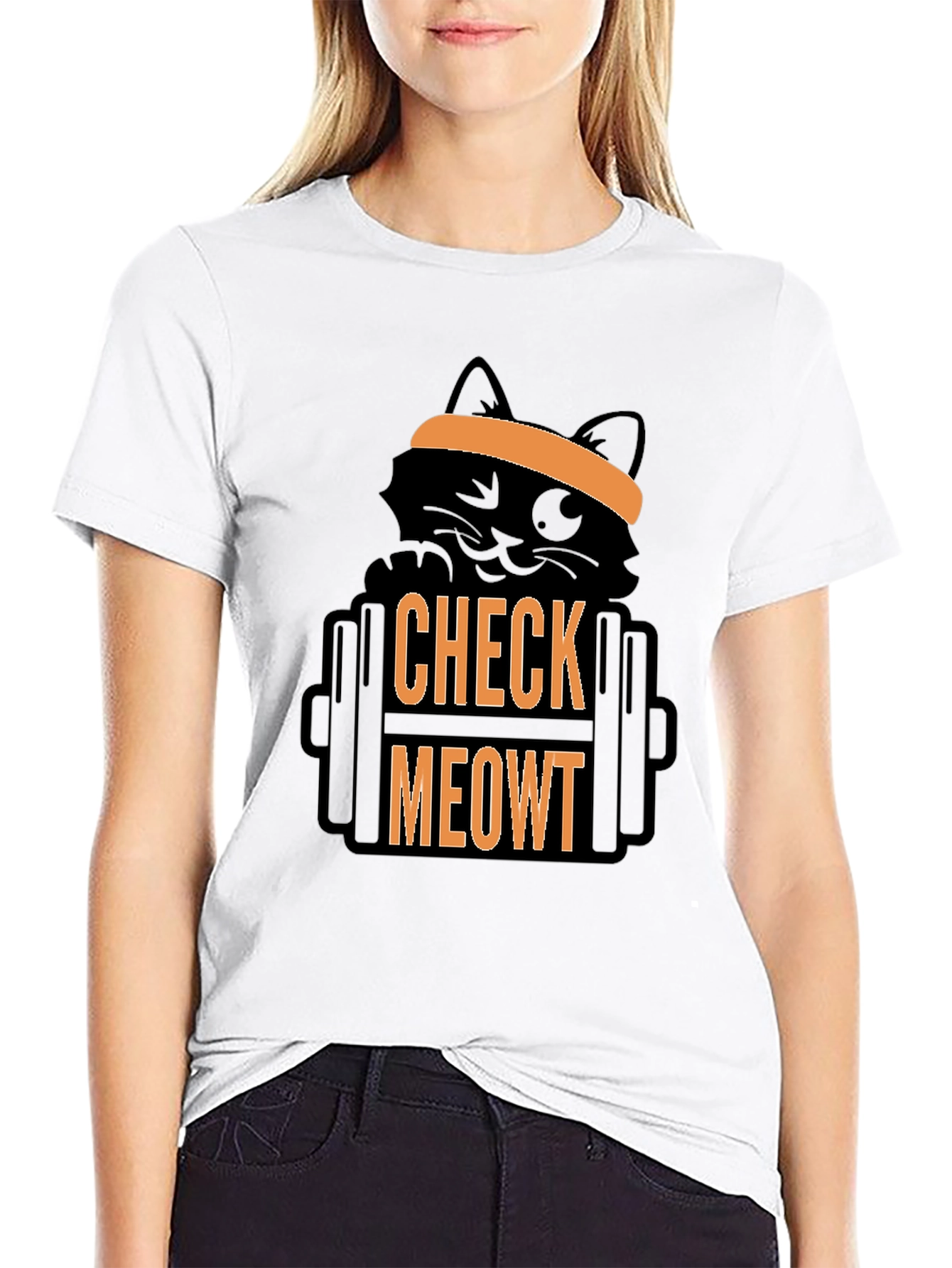 Check Meowt T-Shirt - Gym Cat Workout Tee