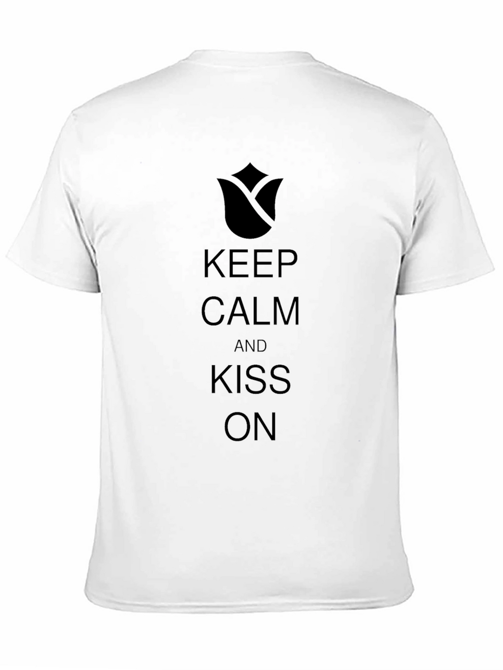Keep Calm & Kiss On Black T-Shirt