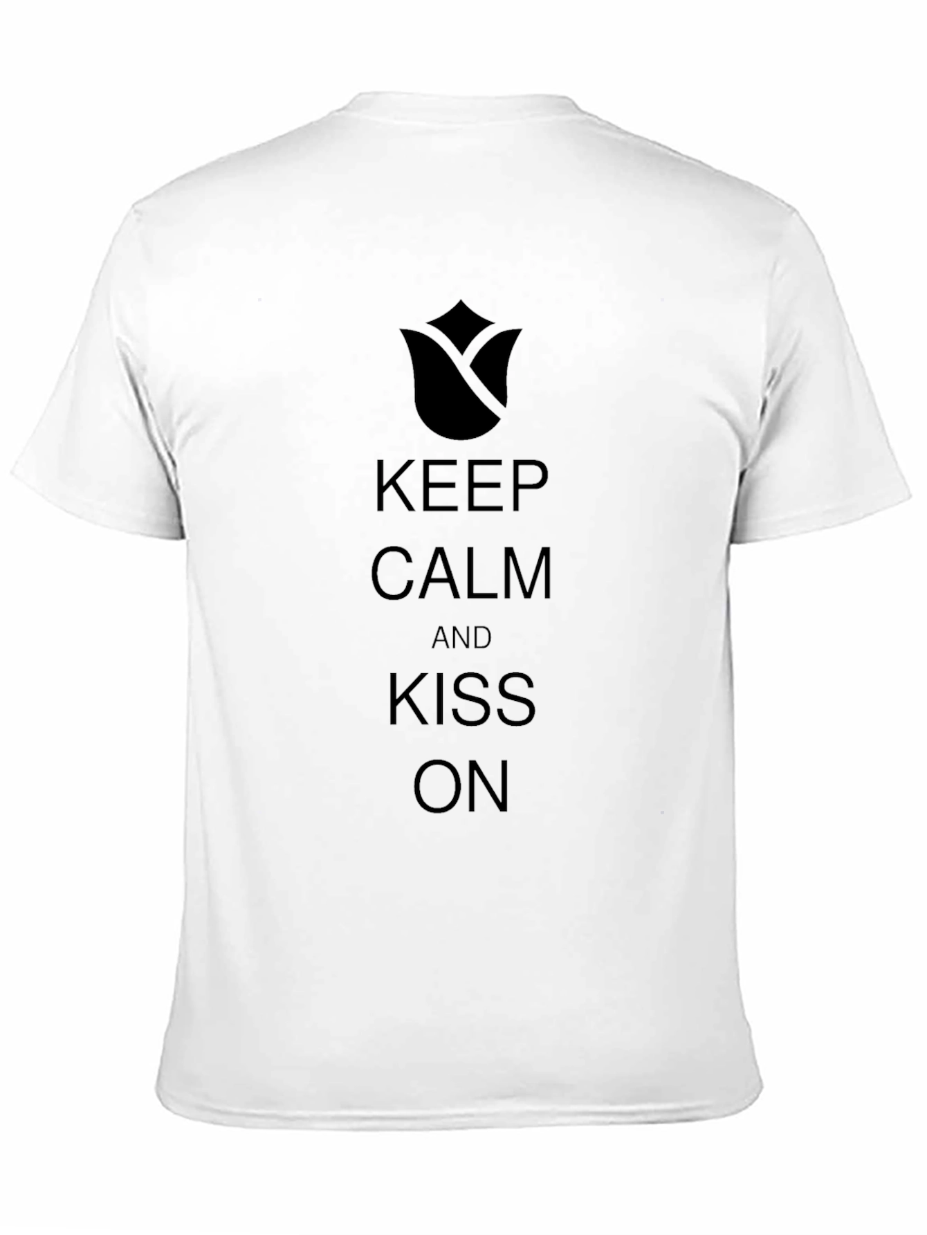 Keep Calm & Kiss On Black T-Shirt