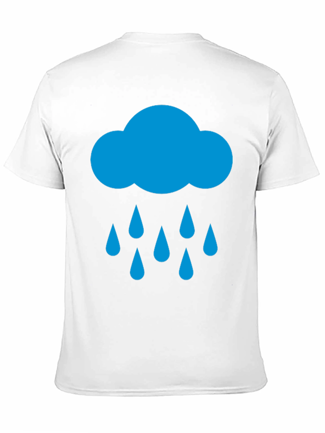 Rain Cloud Graphic Tee - Black Cotton T-Shirt