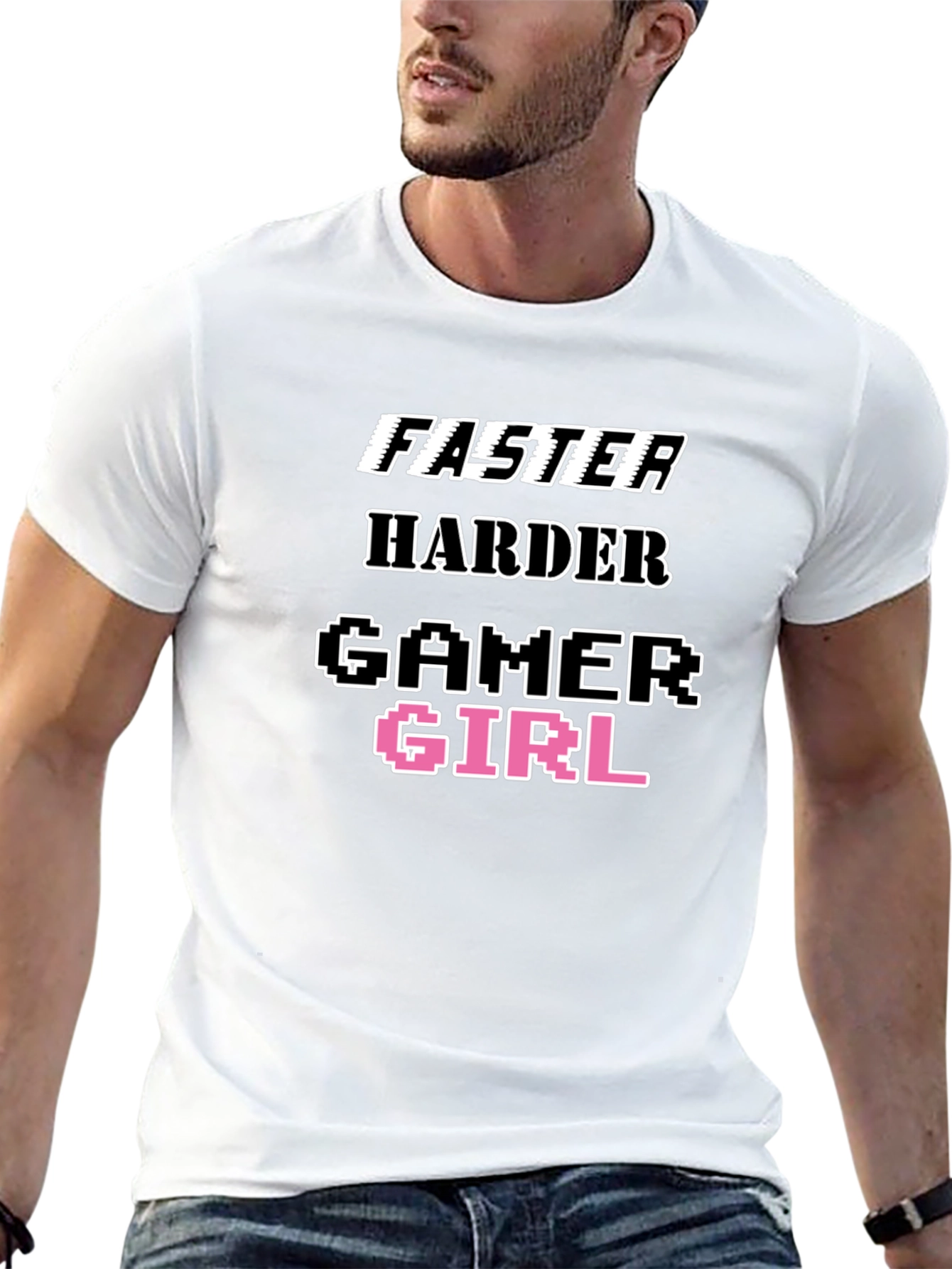 Faster Harder Gamer Girl Tee