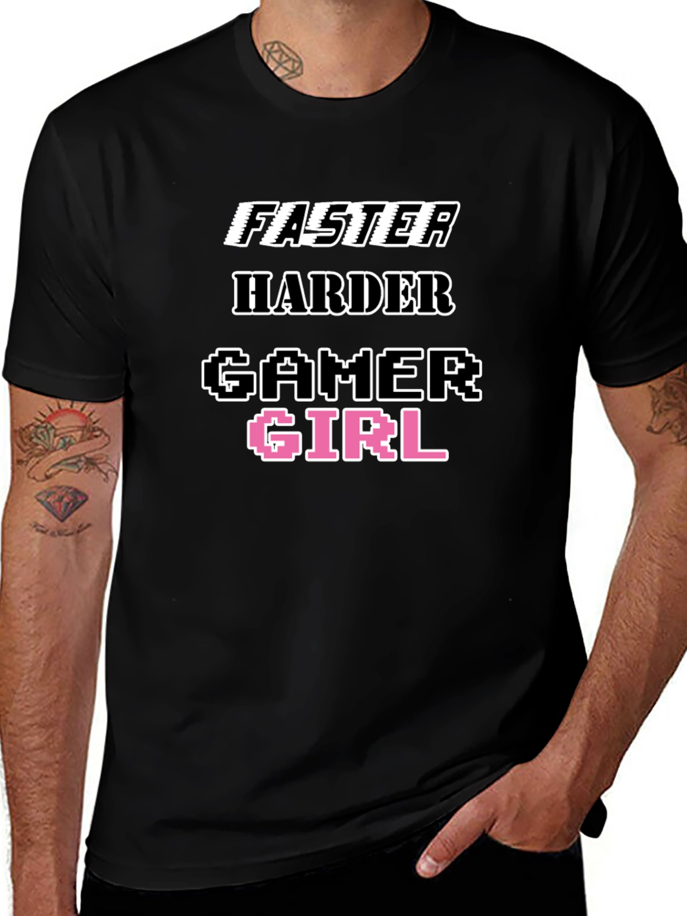 Faster Harder Gamer Girl Tee