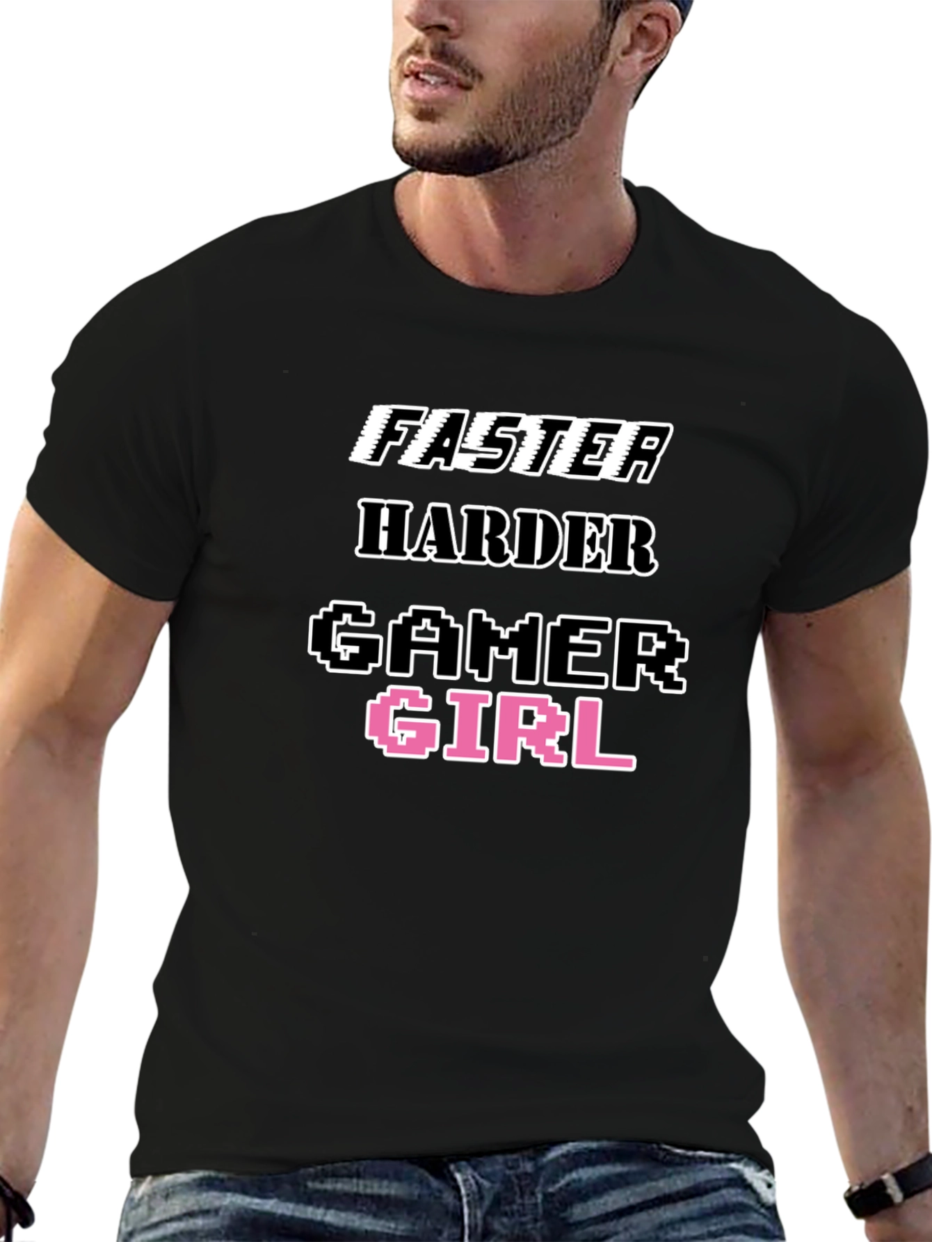 Faster Harder Gamer Girl Tee