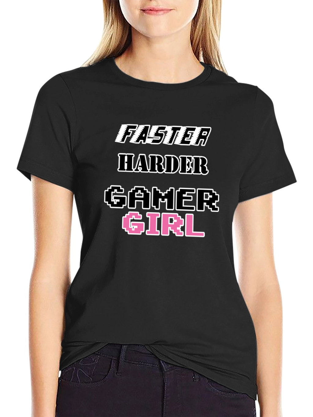 Faster Harder Gamer Girl Tee