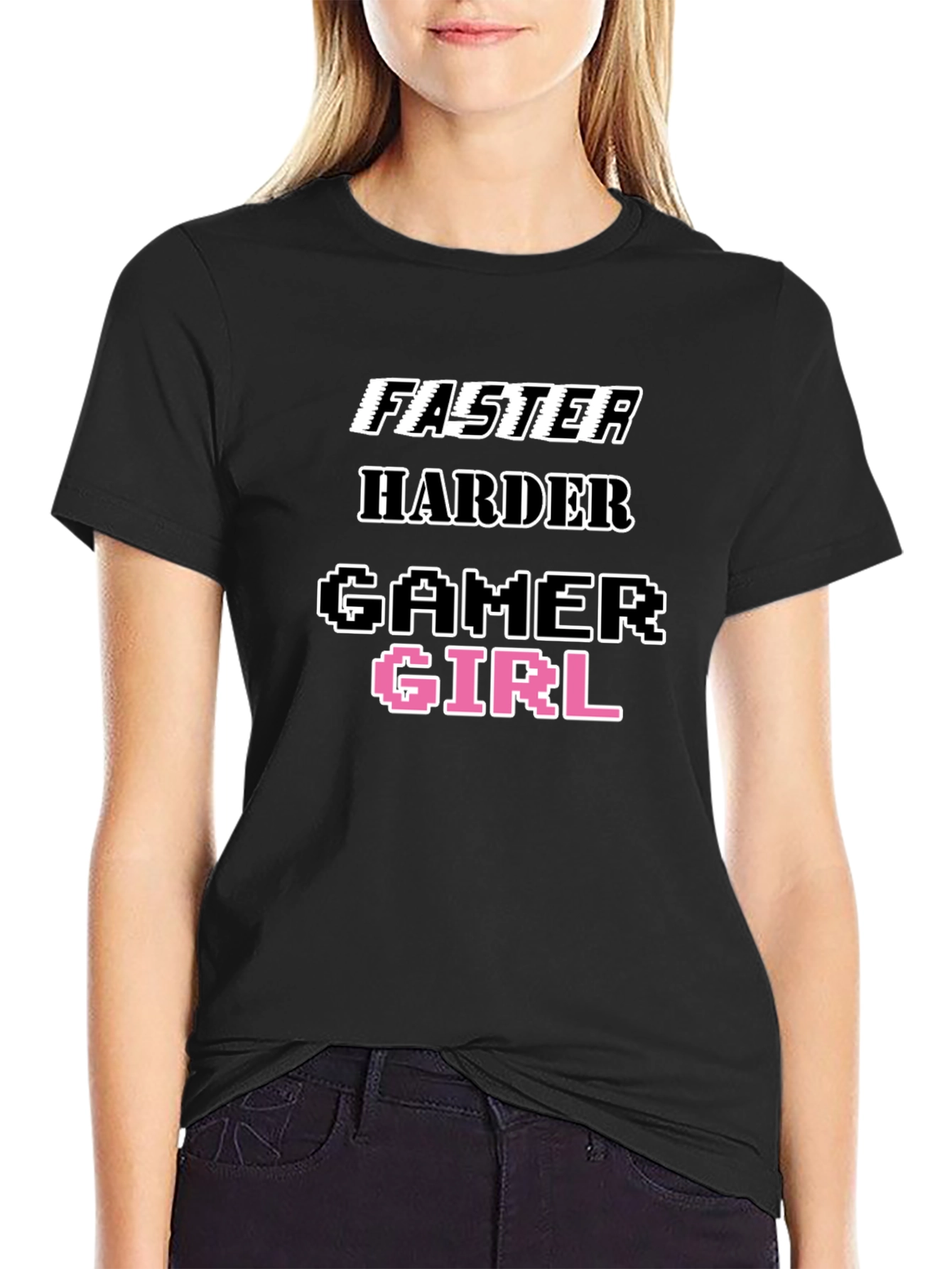 Faster Harder Gamer Girl Tee