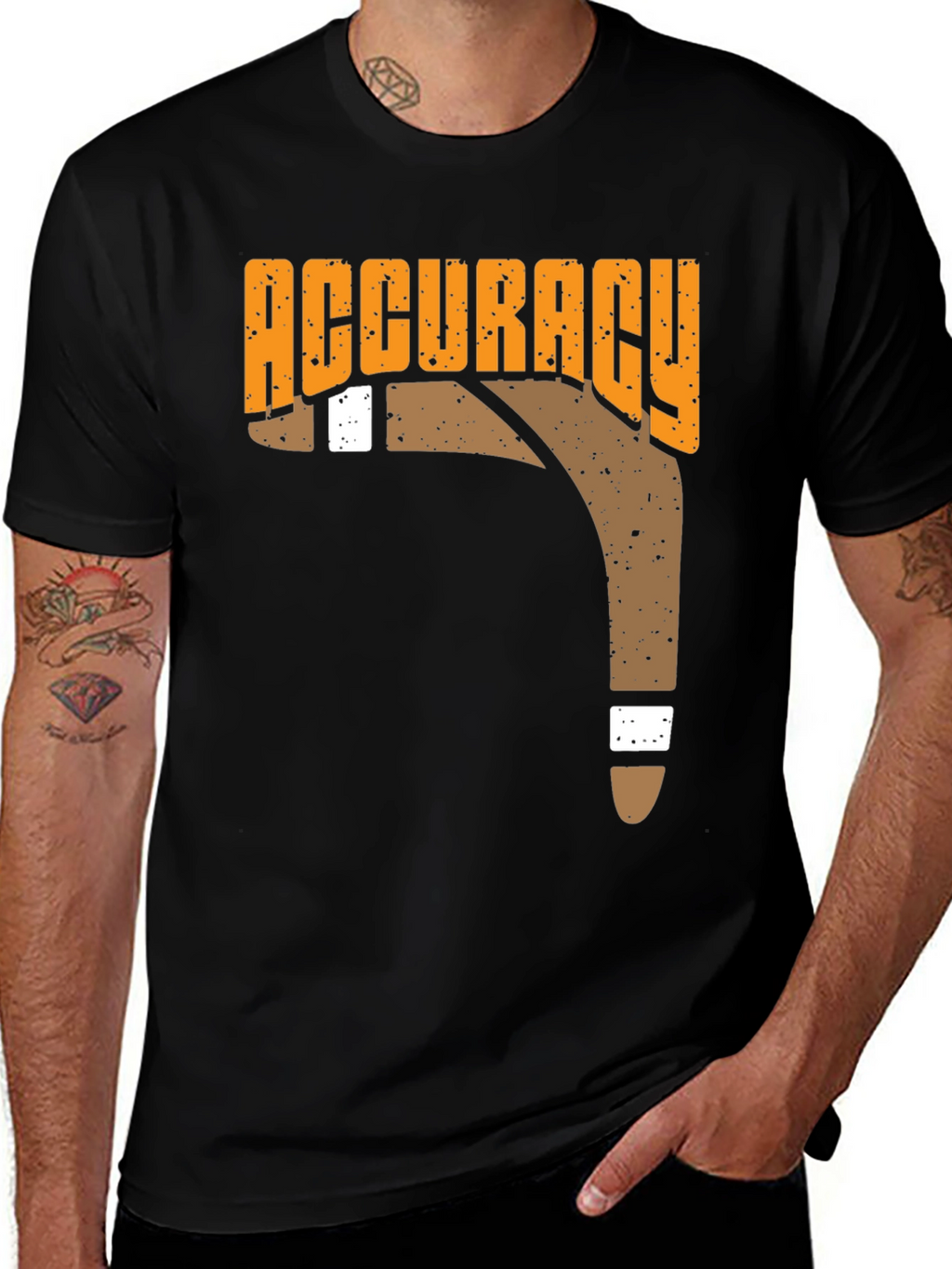 Accuracy Boomerang T-Shirt Black Casual Tee