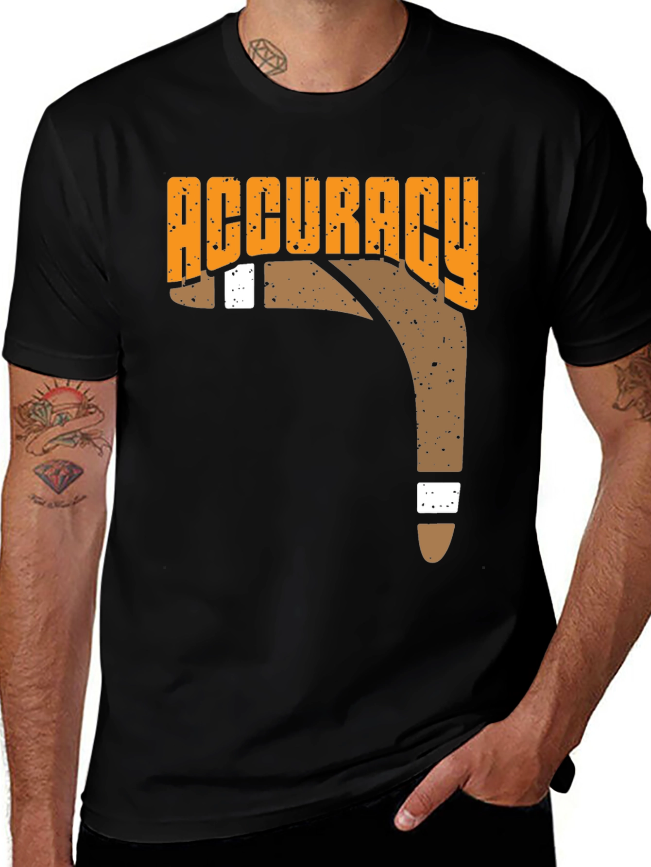 Accuracy Boomerang T-Shirt Black Casual Tee