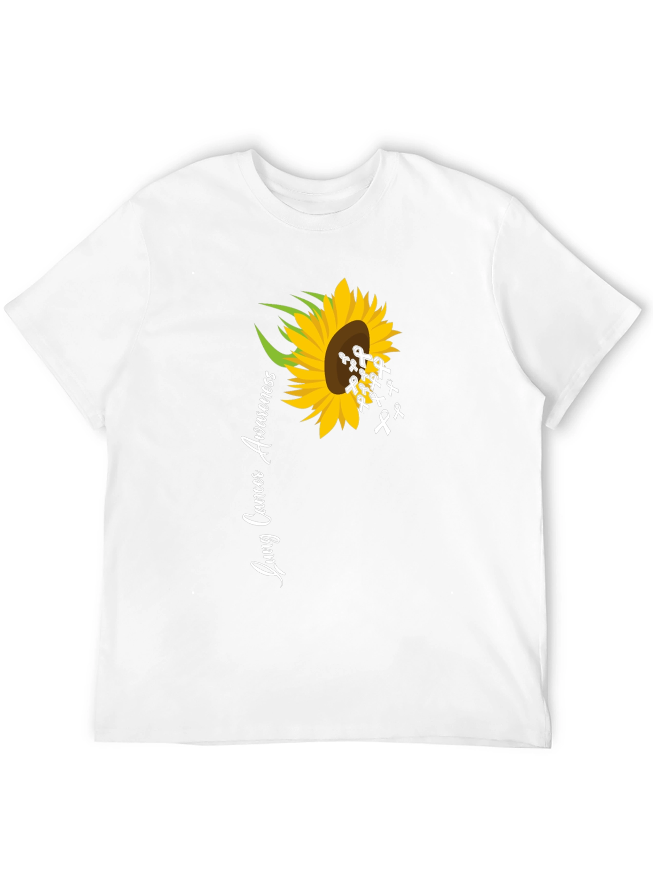 Lung Cancer Awareness Sunflower T-Shirt