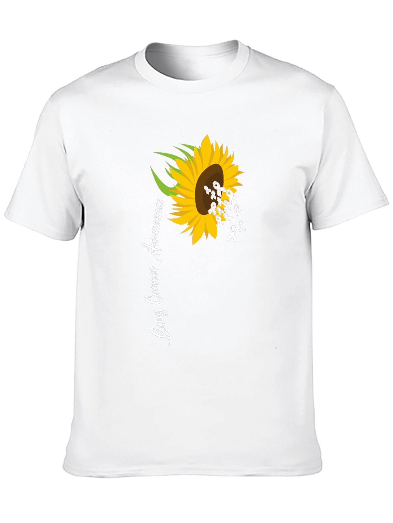 Lung Cancer Awareness Sunflower T-Shirt