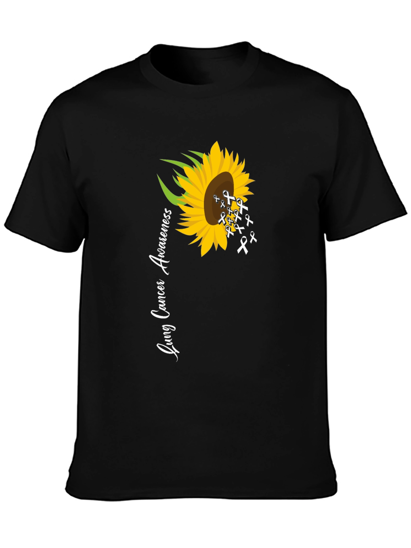 Lung Cancer Awareness Sunflower T-Shirt
