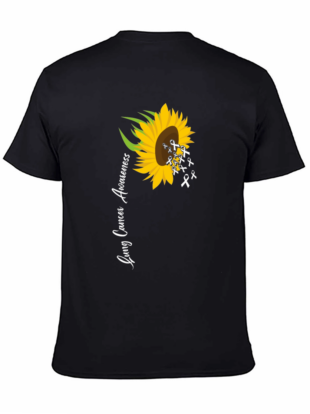 Lung Cancer Awareness Sunflower T-Shirt