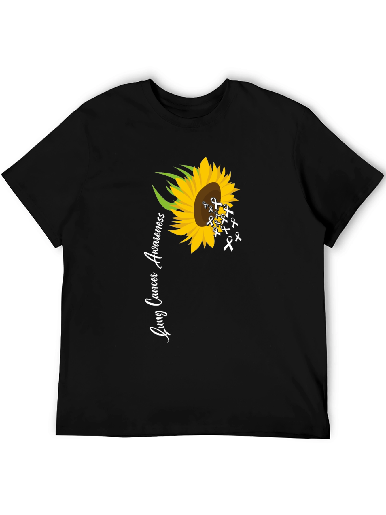 Lung Cancer Awareness Sunflower T-Shirt