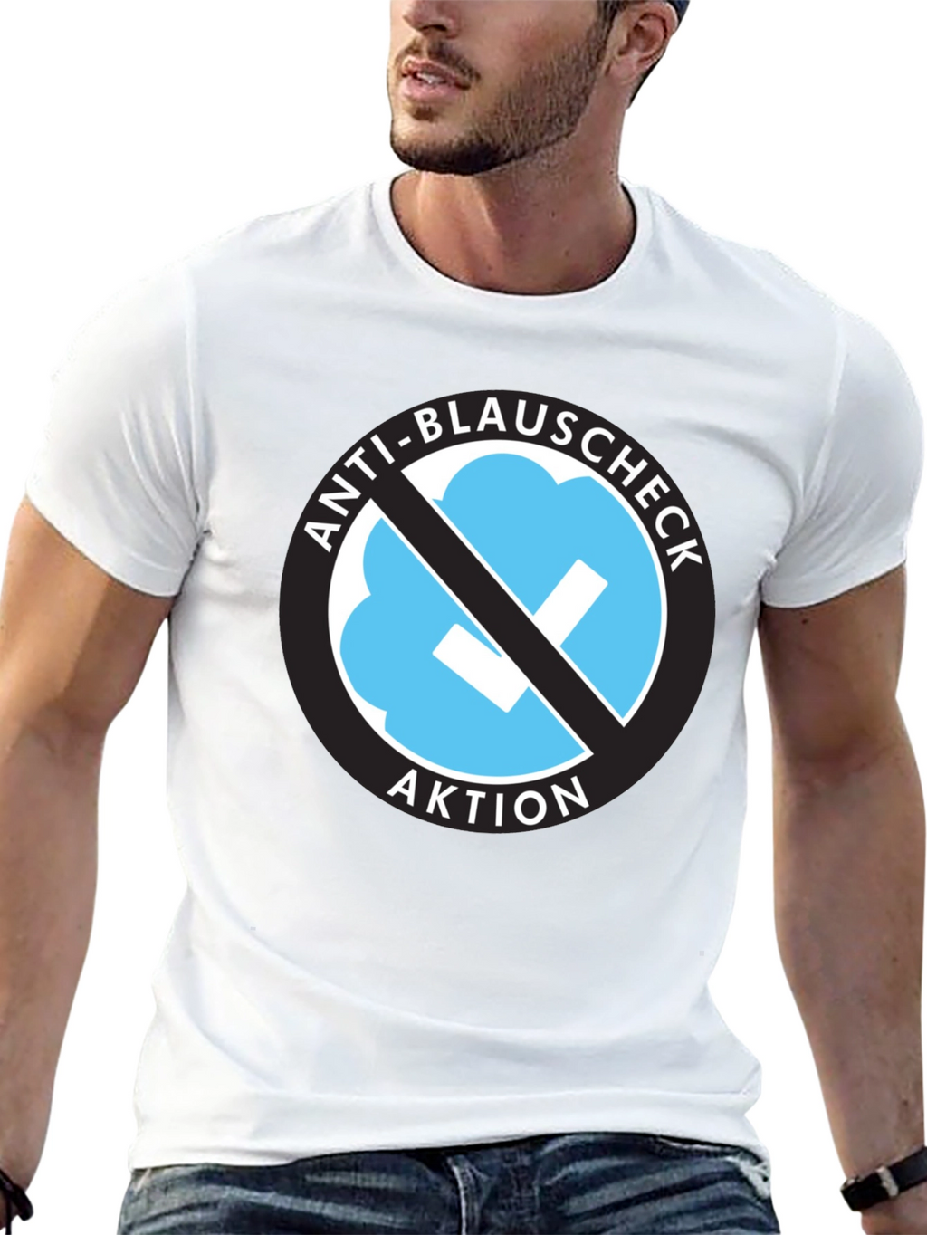 Anti-Blauschcheck Aktion Black T-Shirt