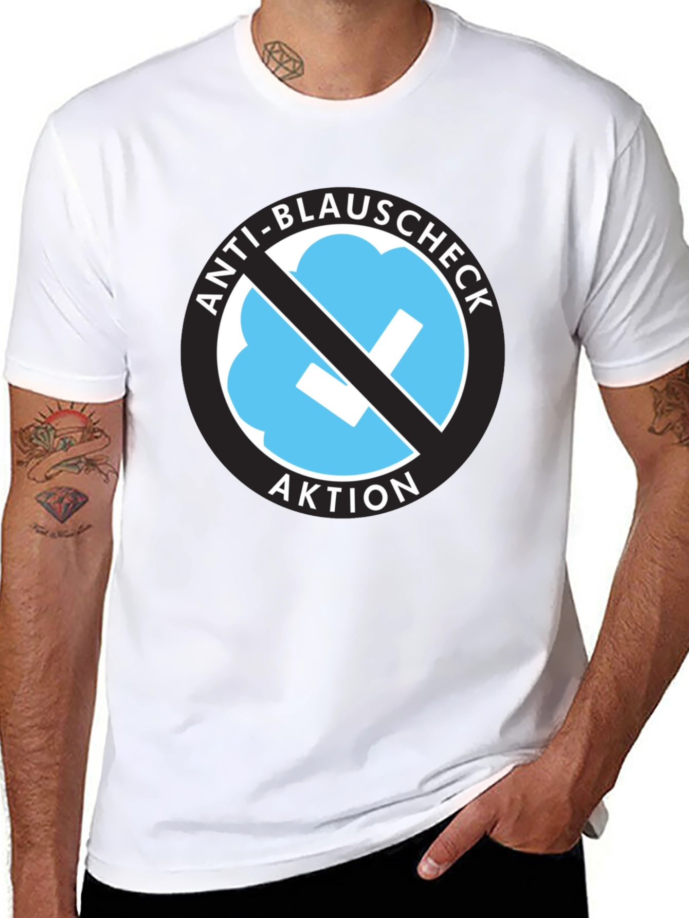 Anti-Blauschcheck Aktion Black T-Shirt