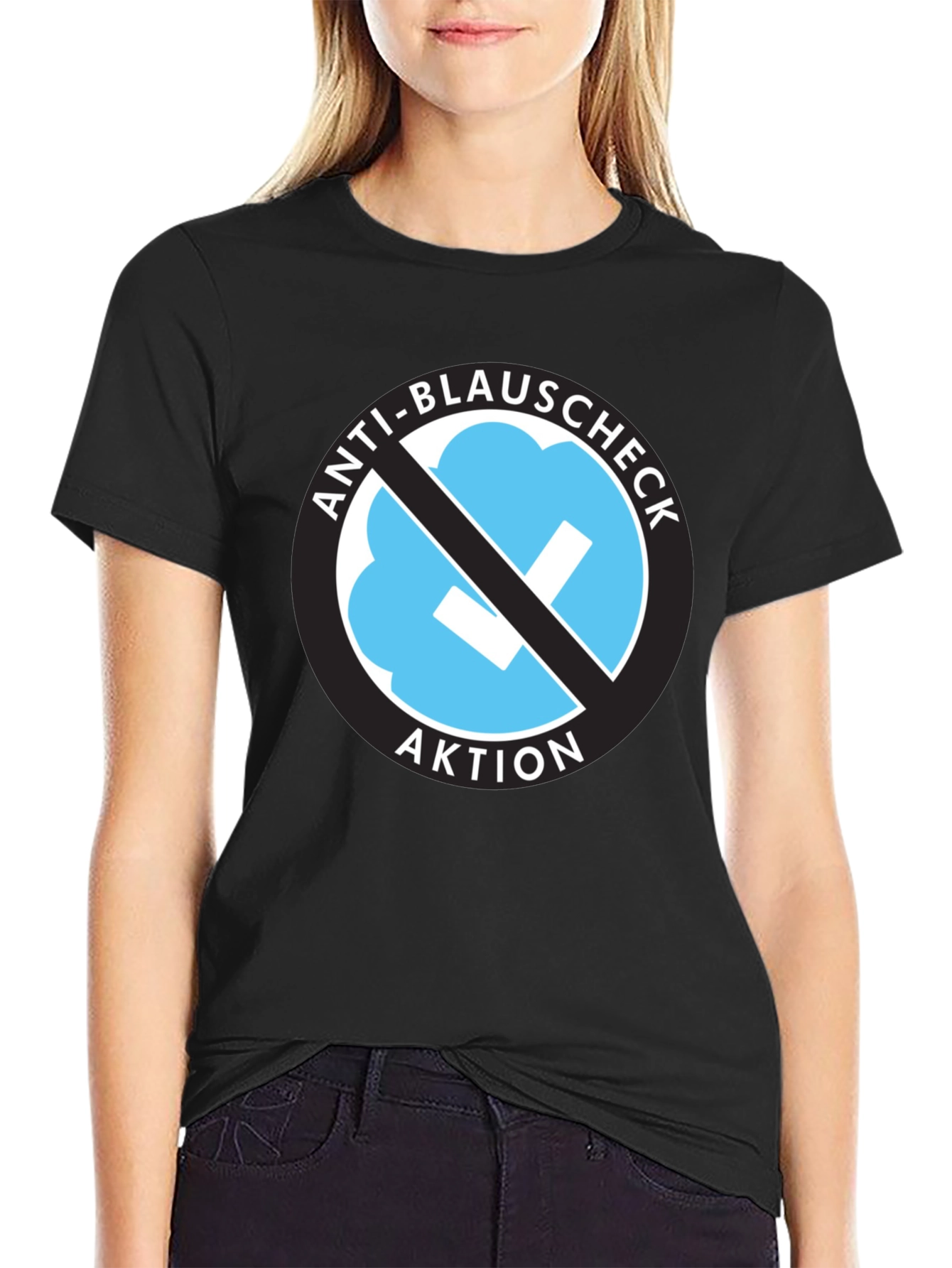 Anti-Blauschcheck Aktion Black T-Shirt