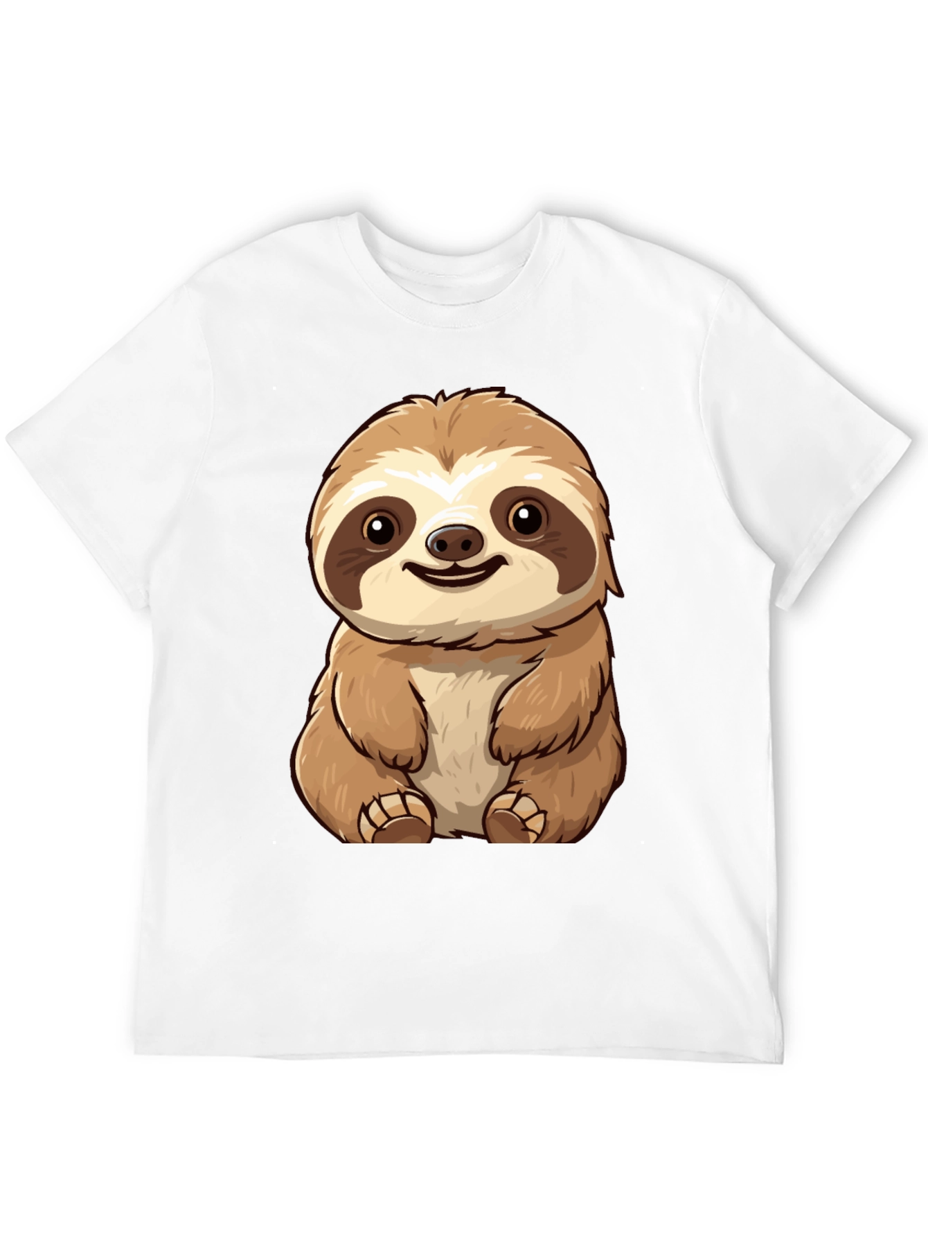 Cute Sloth Graphic Tee - Black T-Shirt