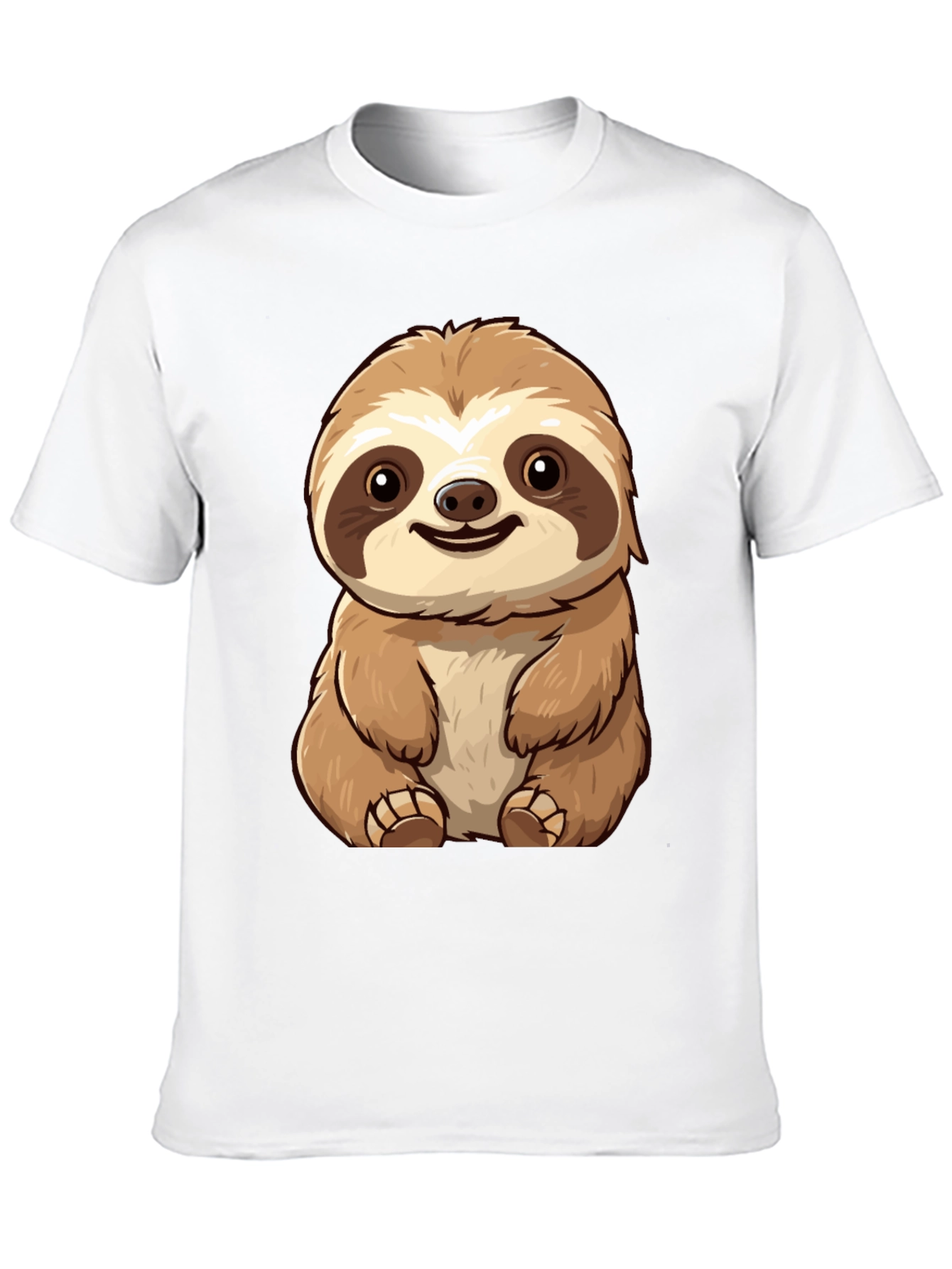 Cute Sloth Graphic Tee - Black T-Shirt