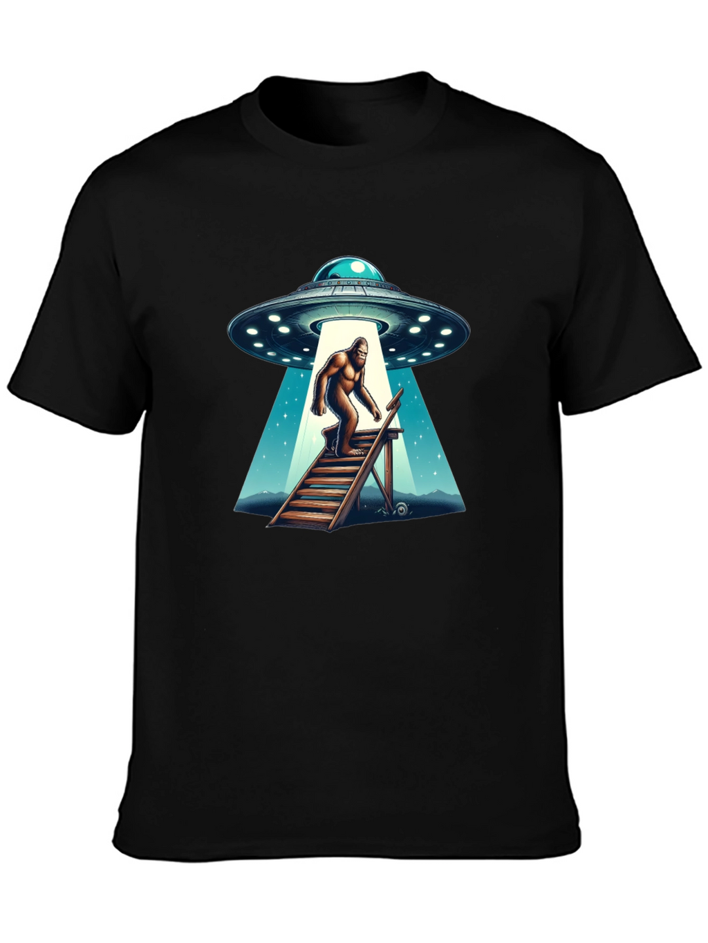 Bigfoot UFO Abduction T-Shirt - Cryptid Tee