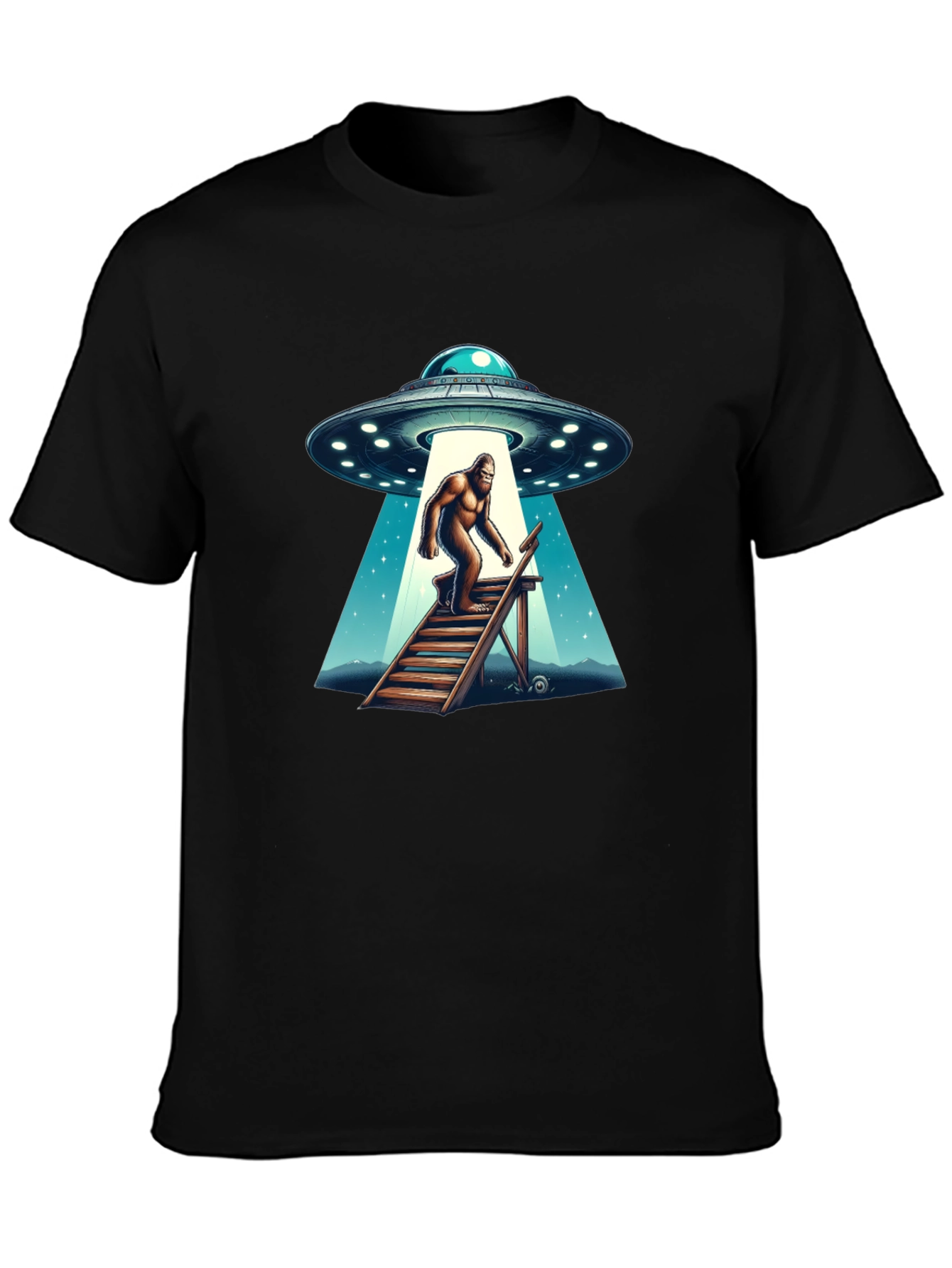 Bigfoot UFO Abduction T-Shirt - Cryptid Tee