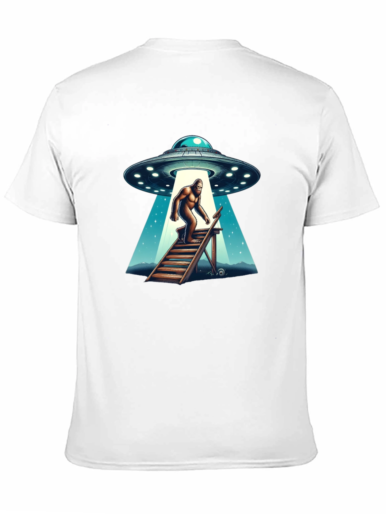 Bigfoot UFO Abduction T-Shirt - Cryptid Tee