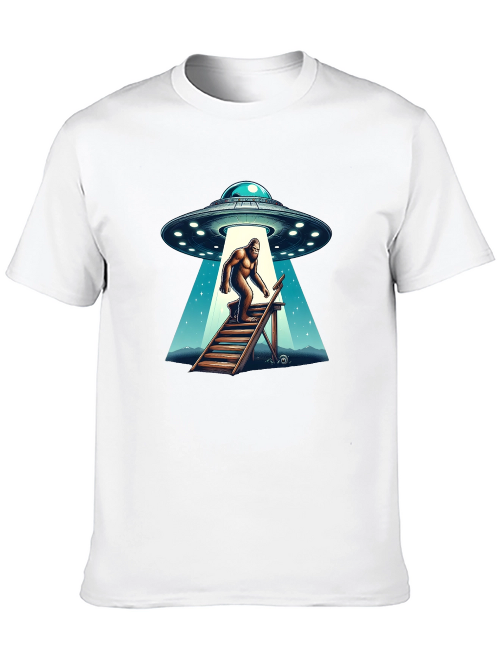 Bigfoot UFO Abduction T-Shirt - Cryptid Tee