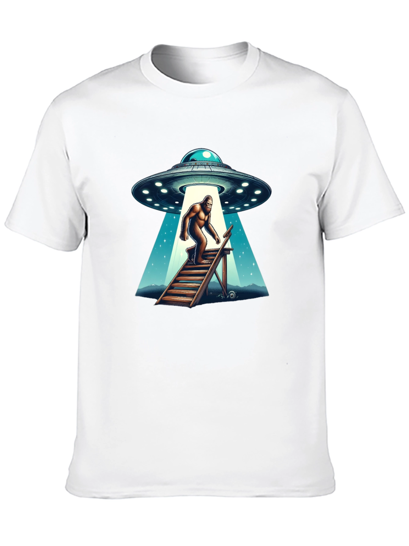 Bigfoot UFO Abduction T-Shirt - Cryptid Tee