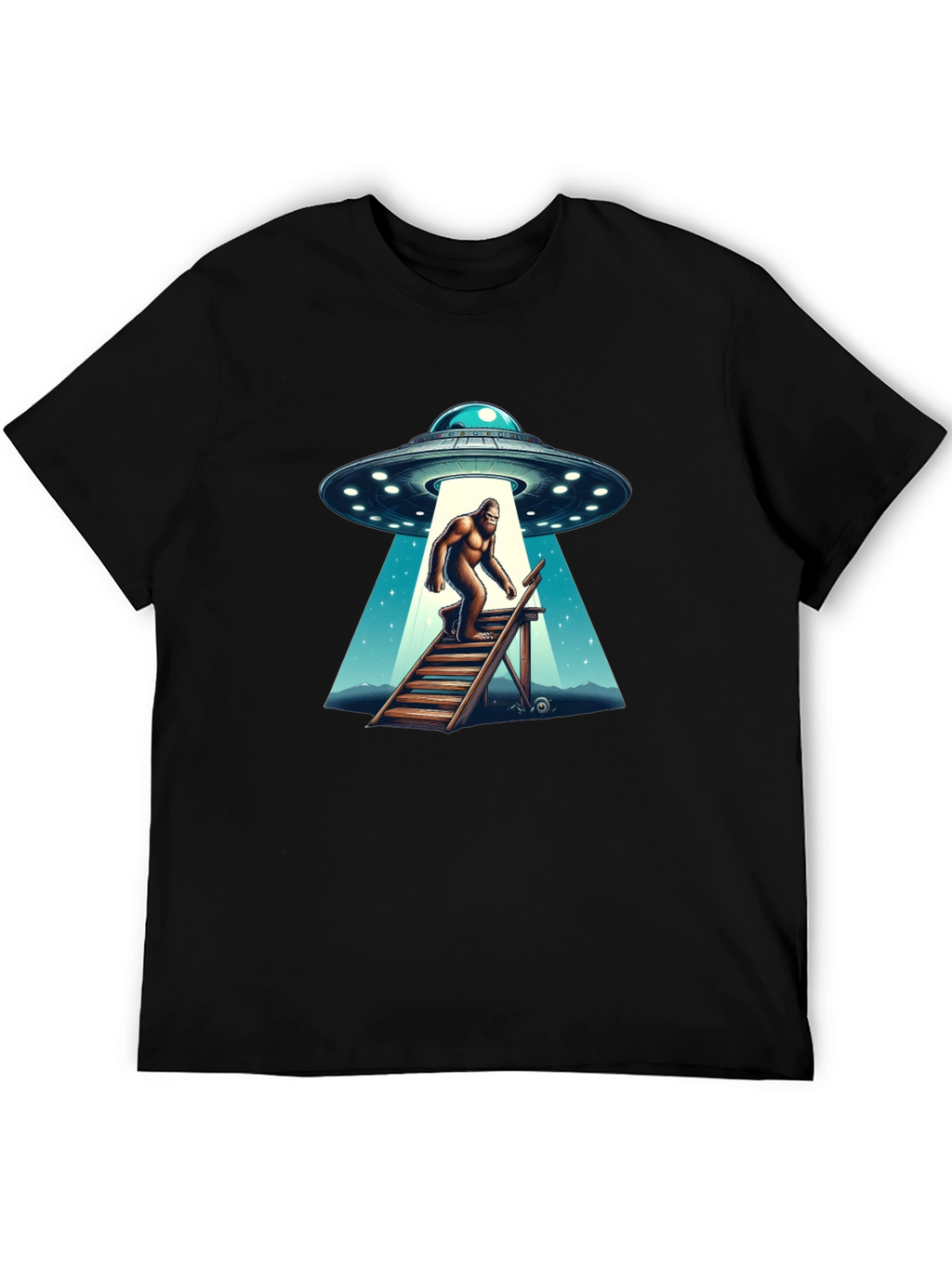 Bigfoot UFO Abduction T-Shirt - Cryptid Tee