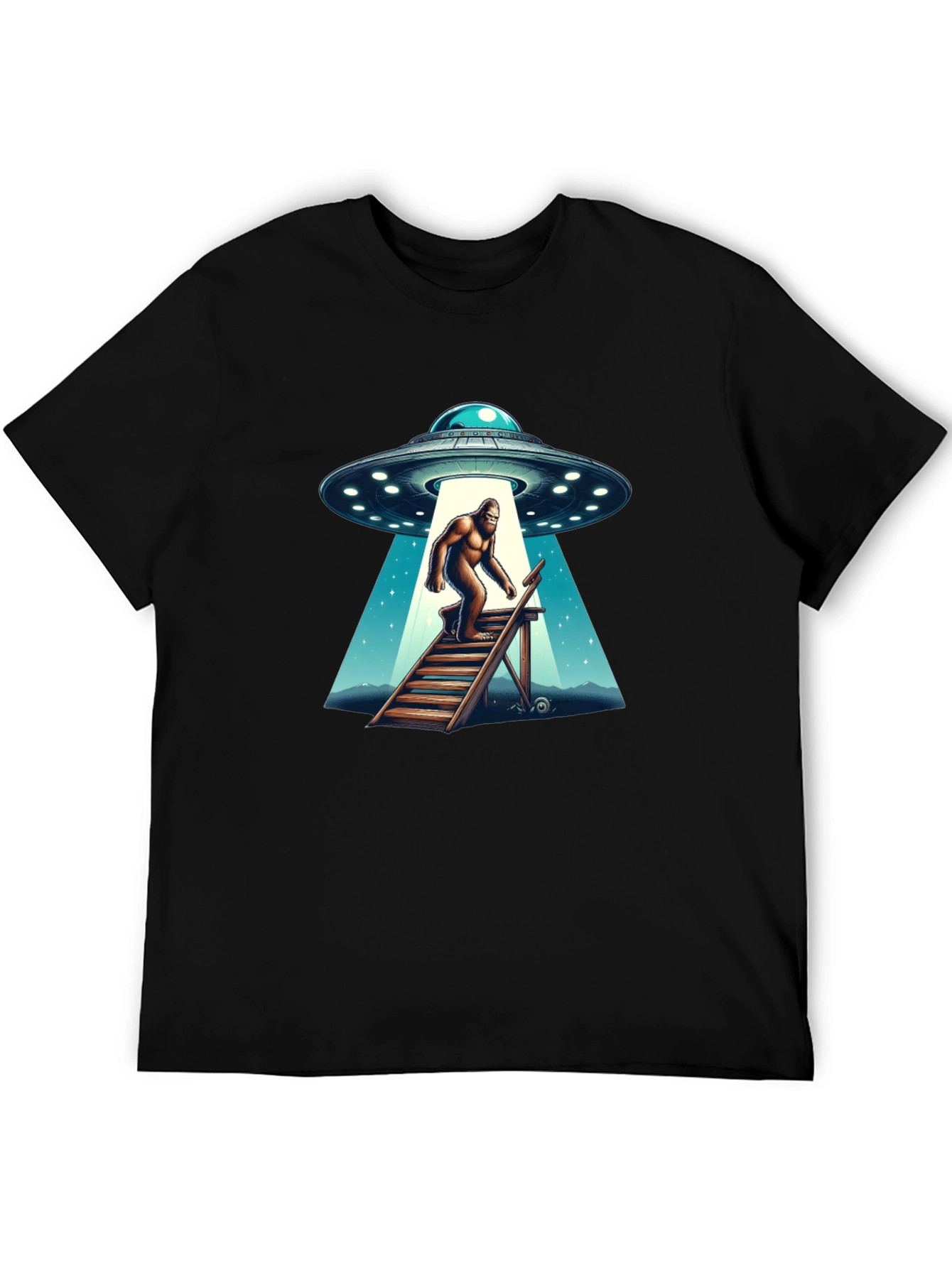 Bigfoot UFO Abduction T-Shirt - Cryptid Tee