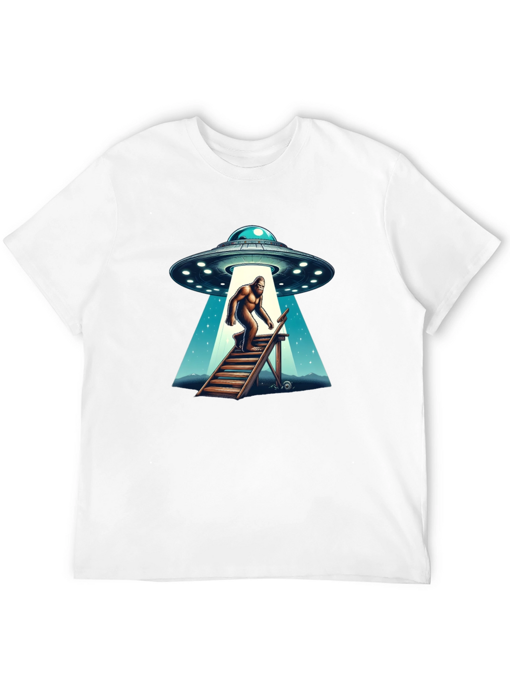 Bigfoot UFO Abduction T-Shirt - Cryptid Tee