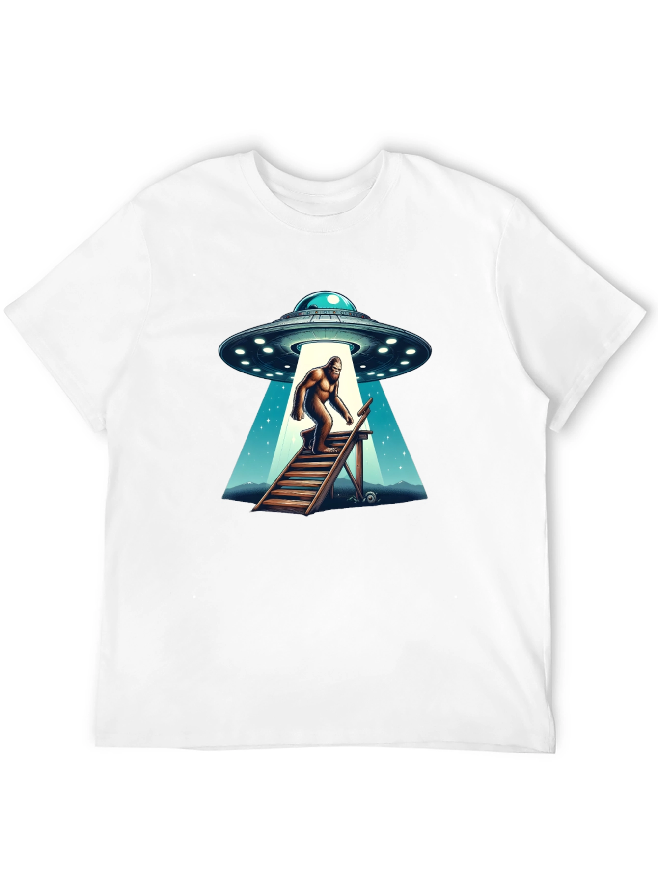 Bigfoot UFO Abduction T-Shirt - Cryptid Tee