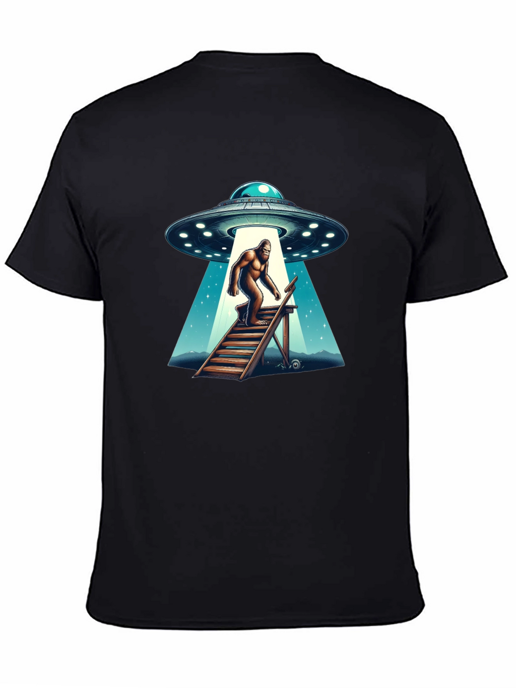 Bigfoot UFO Abduction T-Shirt - Cryptid Tee