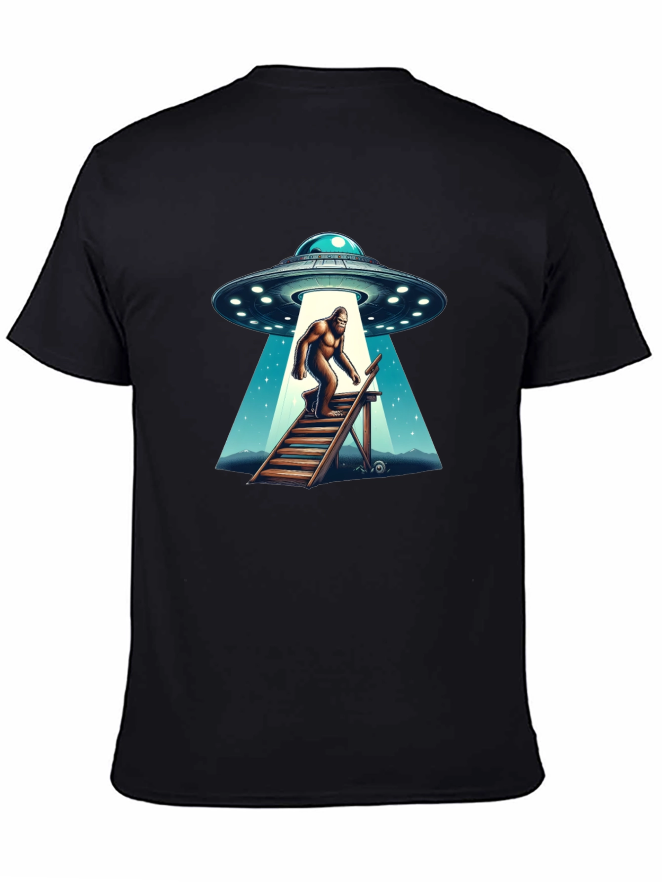 Bigfoot UFO Abduction T-Shirt - Cryptid Tee
