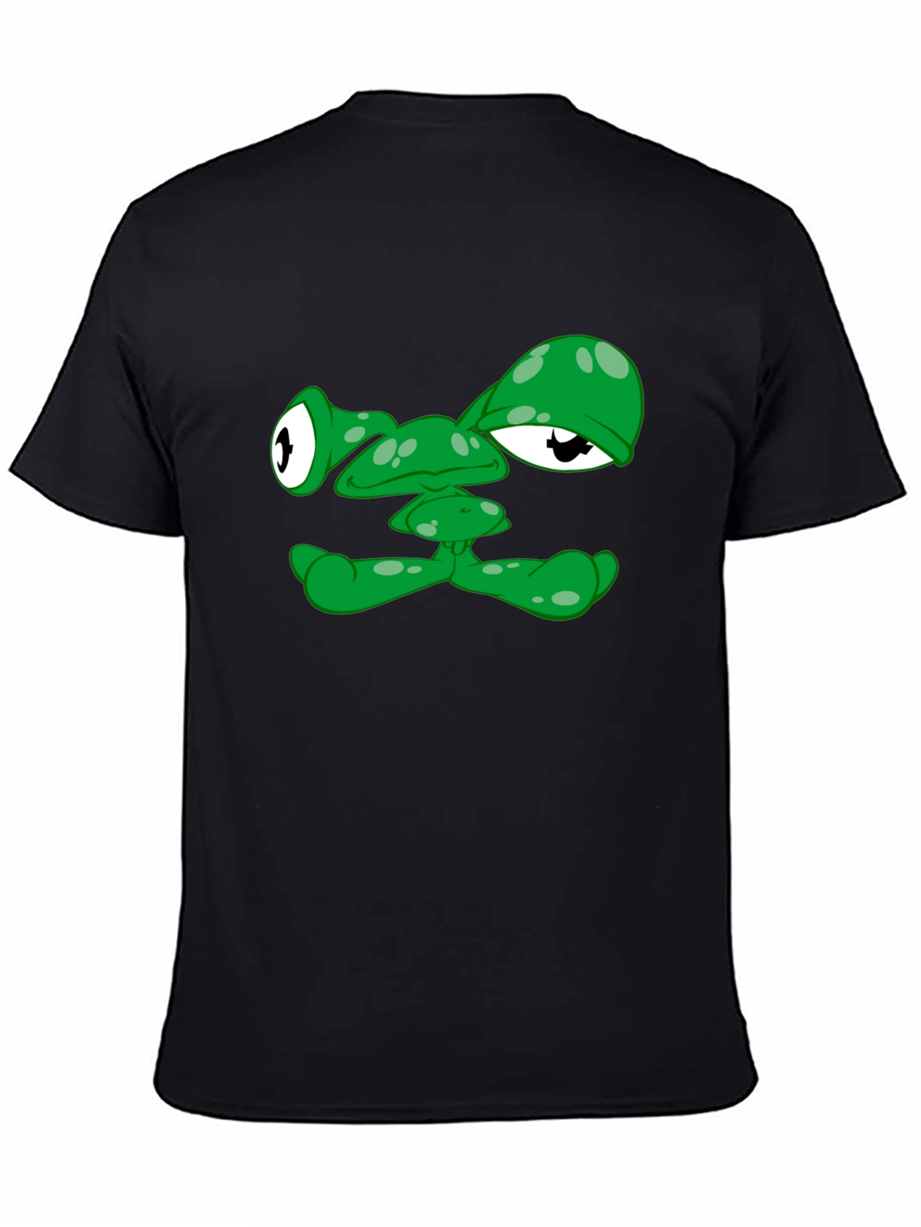 Funny Green Alien Face Graphic T-Shirt