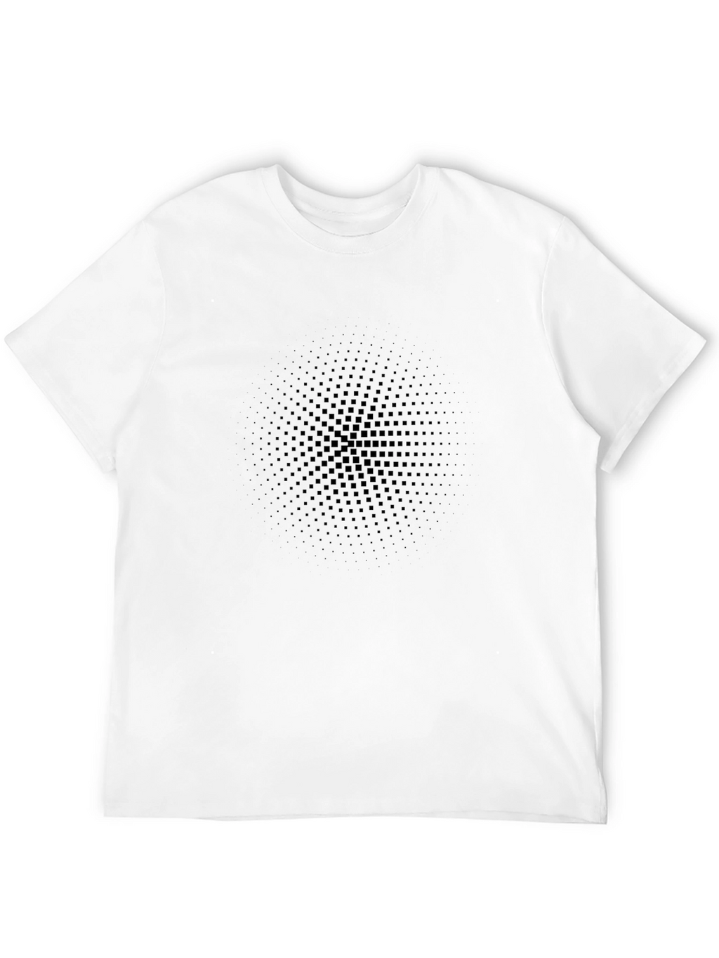 Modern Black Graphic Tee: Geometric Fade Design