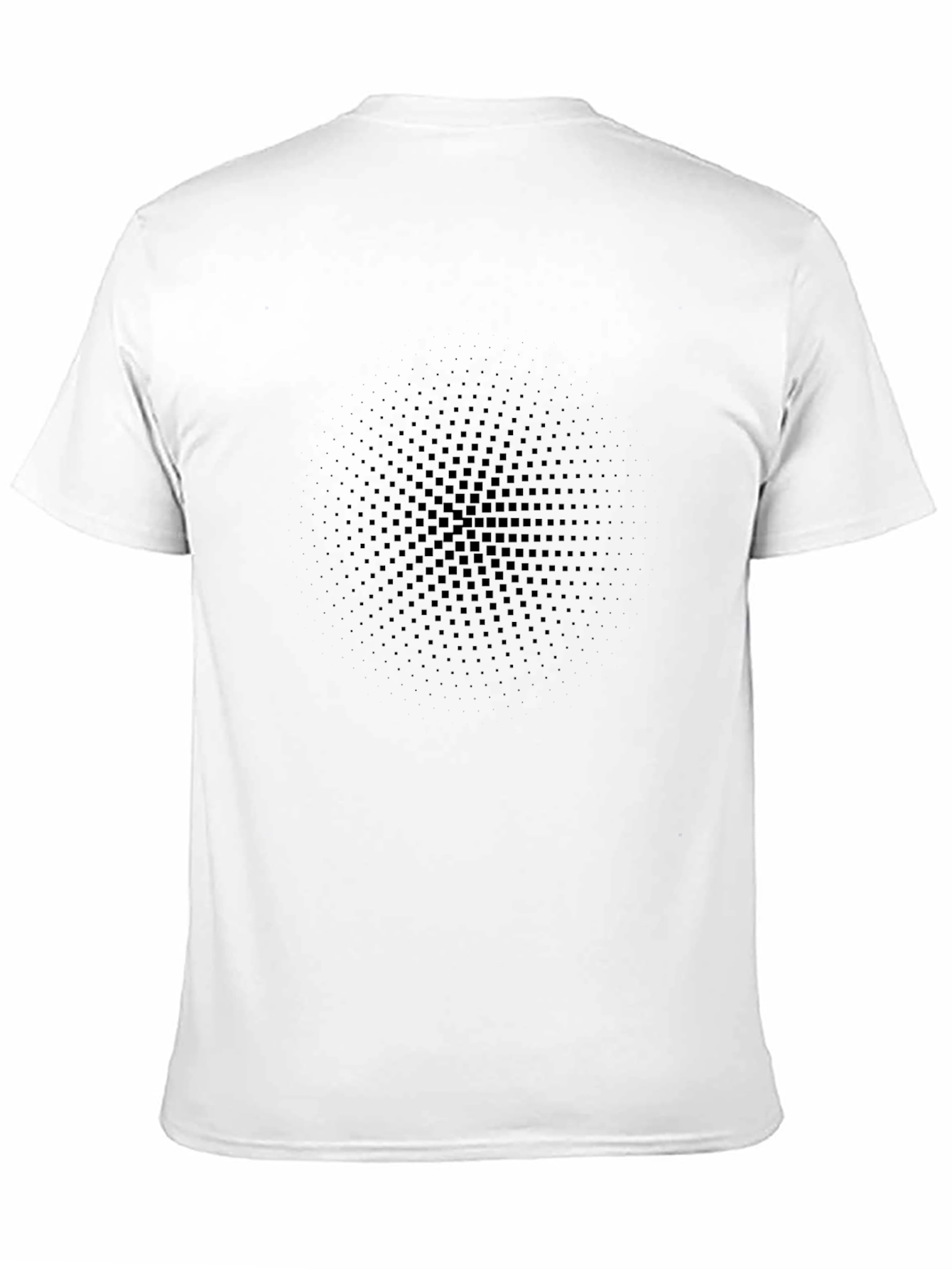 Modern Black Graphic Tee: Geometric Fade Design