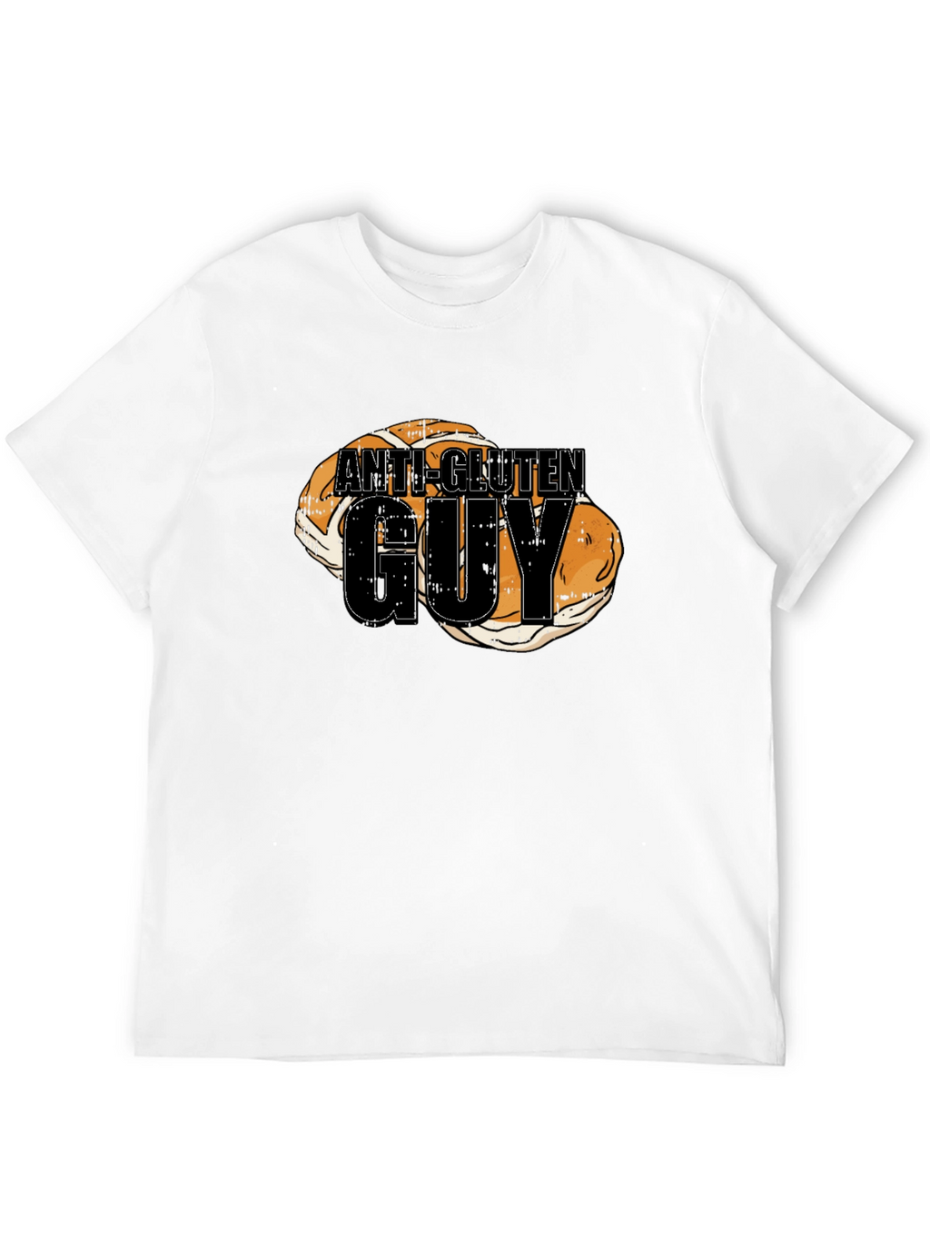 Anti-Gluten Guy T-Shirt Funny Bread Humor Tee