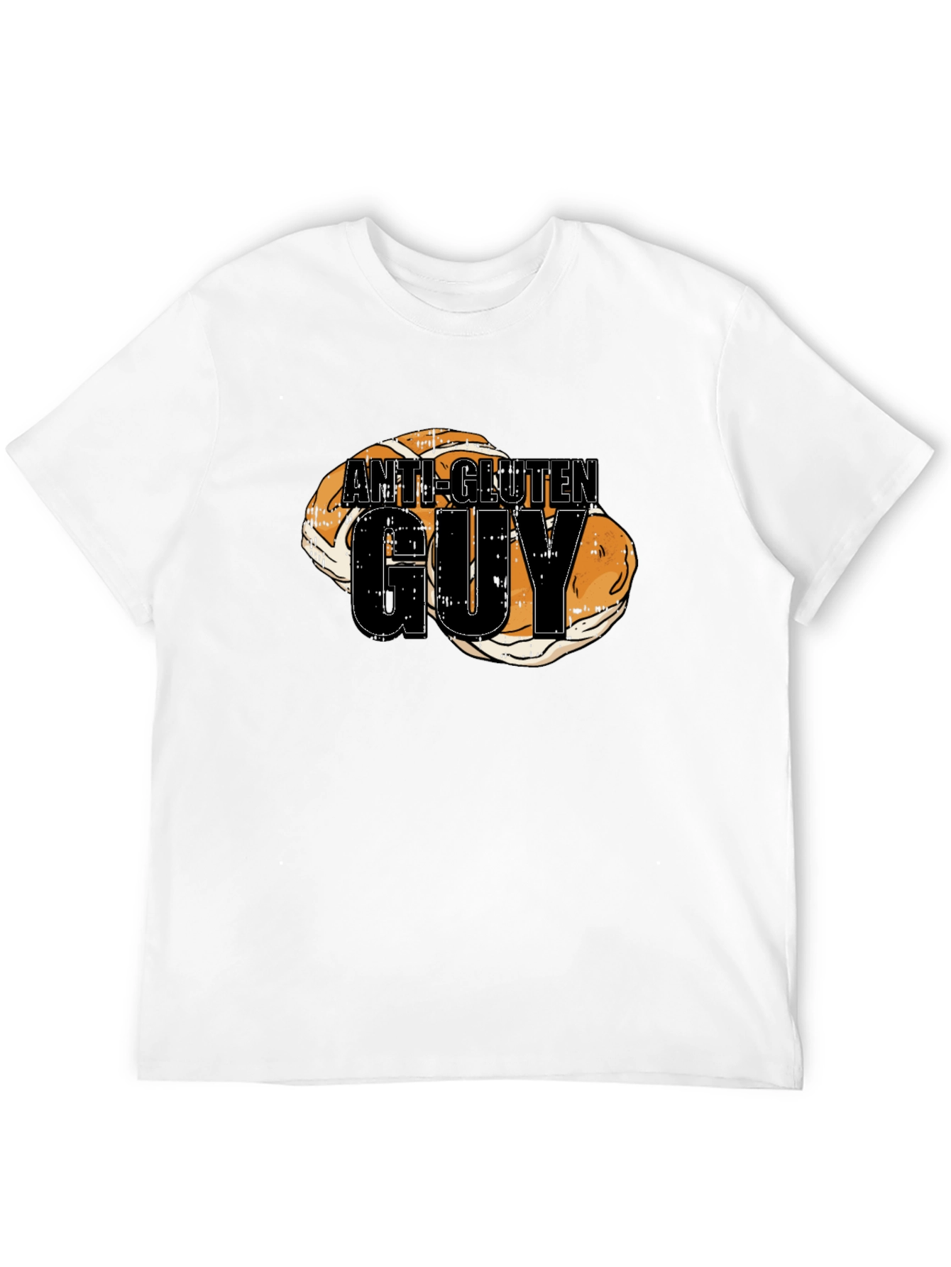 Anti-Gluten Guy T-Shirt Funny Bread Humor Tee