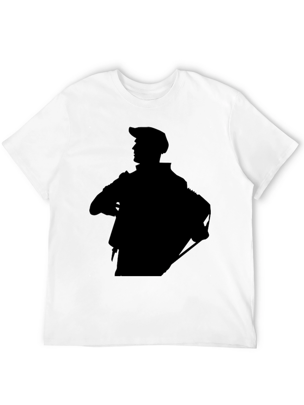 Stylish Black Graphic Tee - Silhouette Design