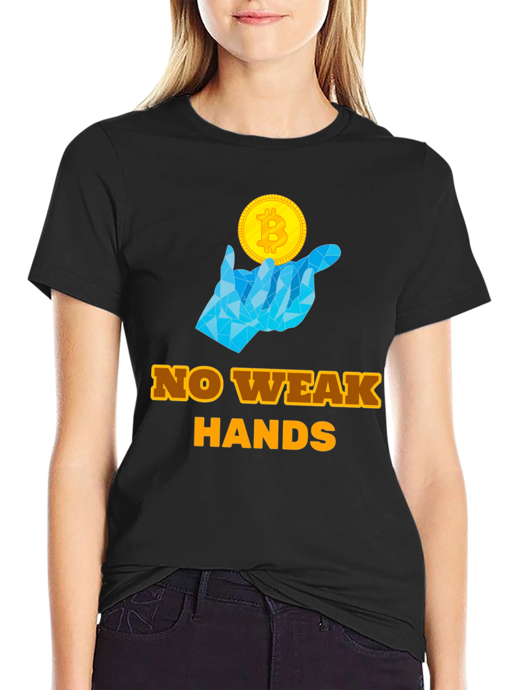 No Weak Hands Bitcoin T-Shirt - Crypto HODL Tee