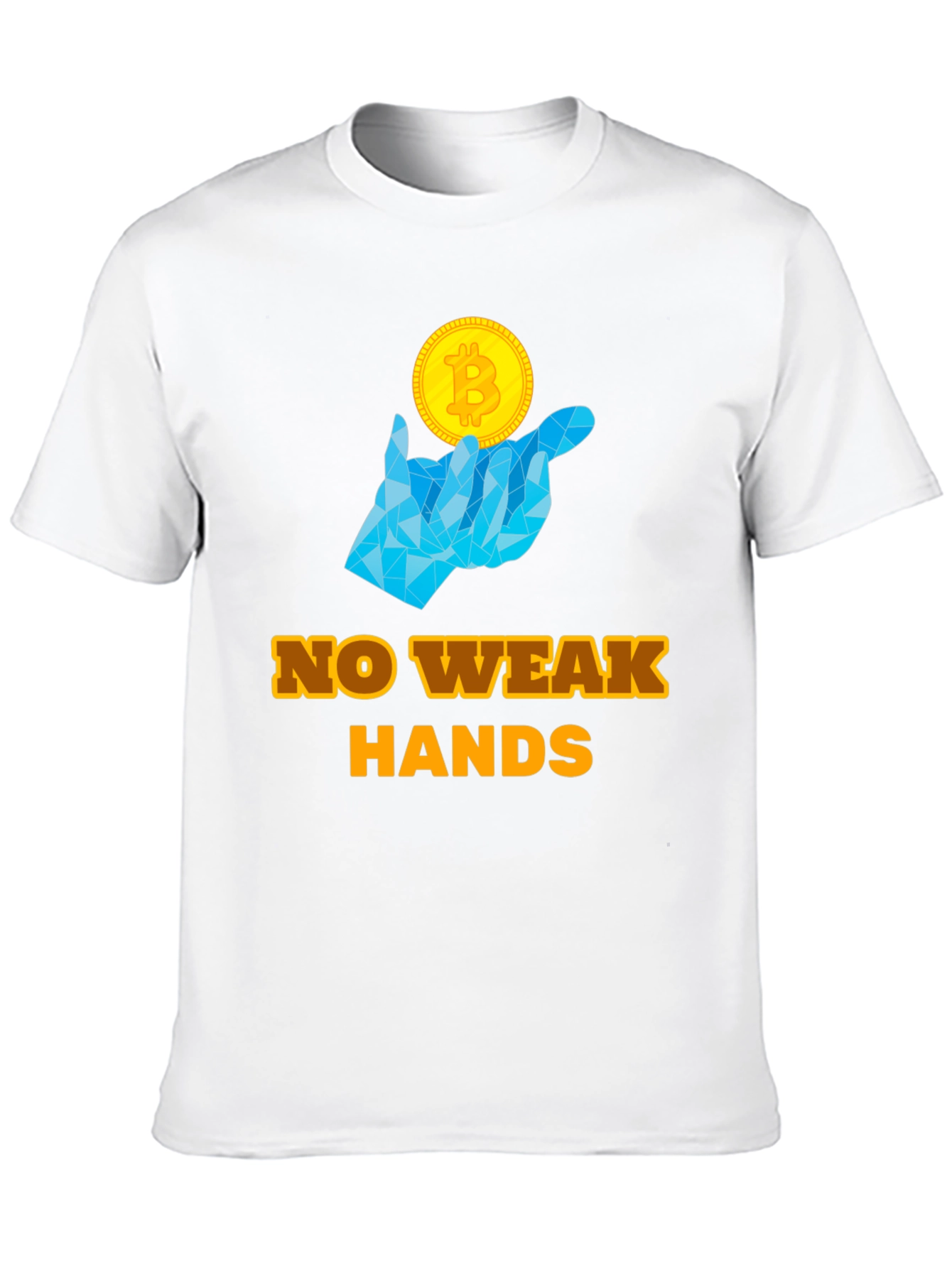 No Weak Hands Bitcoin T-Shirt - Crypto HODL Tee