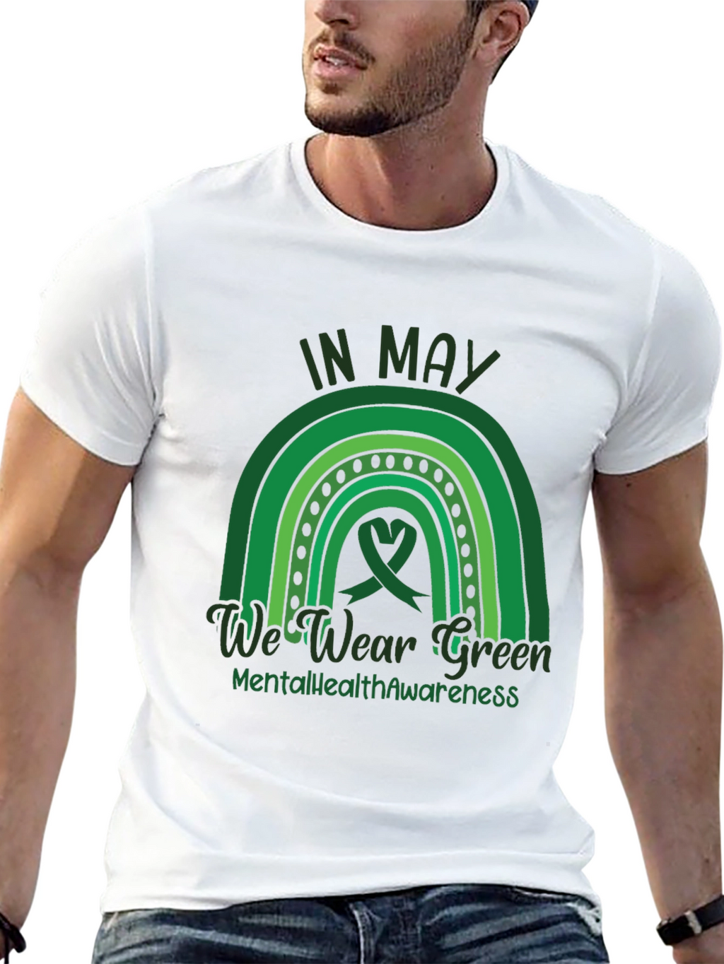 In May We Wear Green Mental Health Awareness T-Shirt