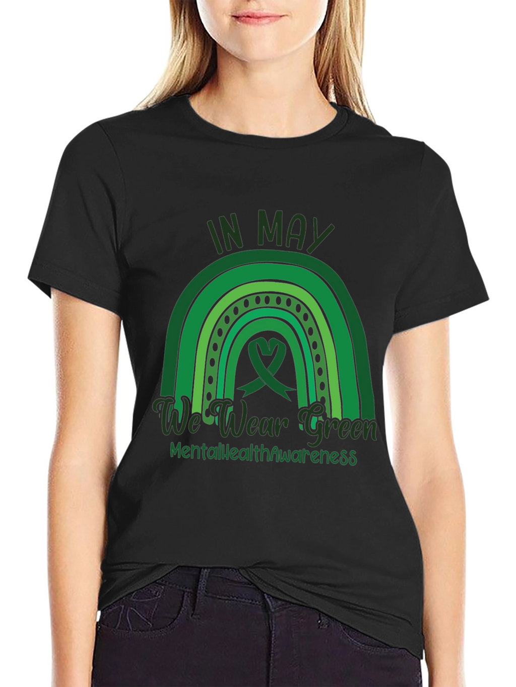 In May We Wear Green Mental Health Awareness T-Shirt